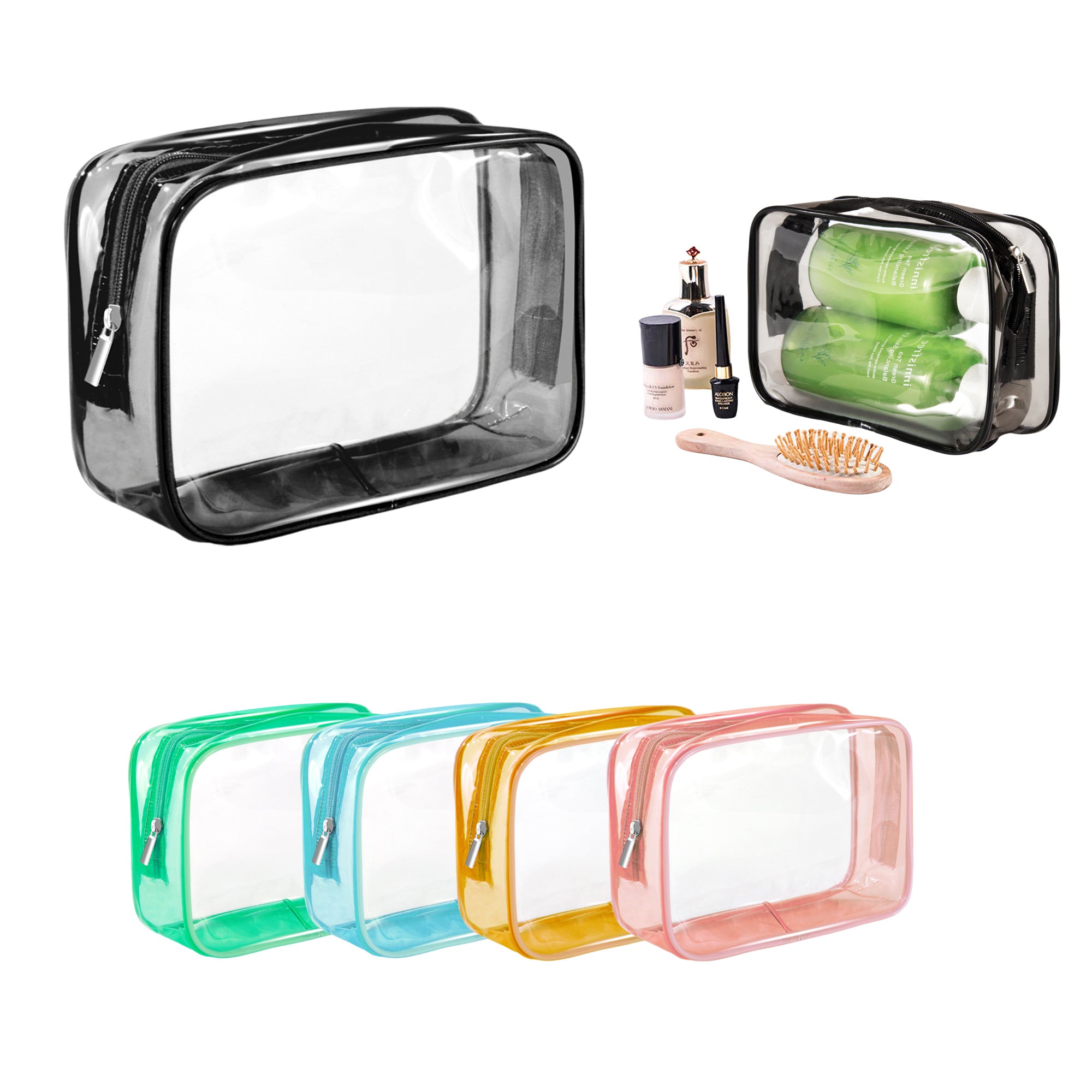 Heavy-Duty Clear PVC Toiletry Organizer