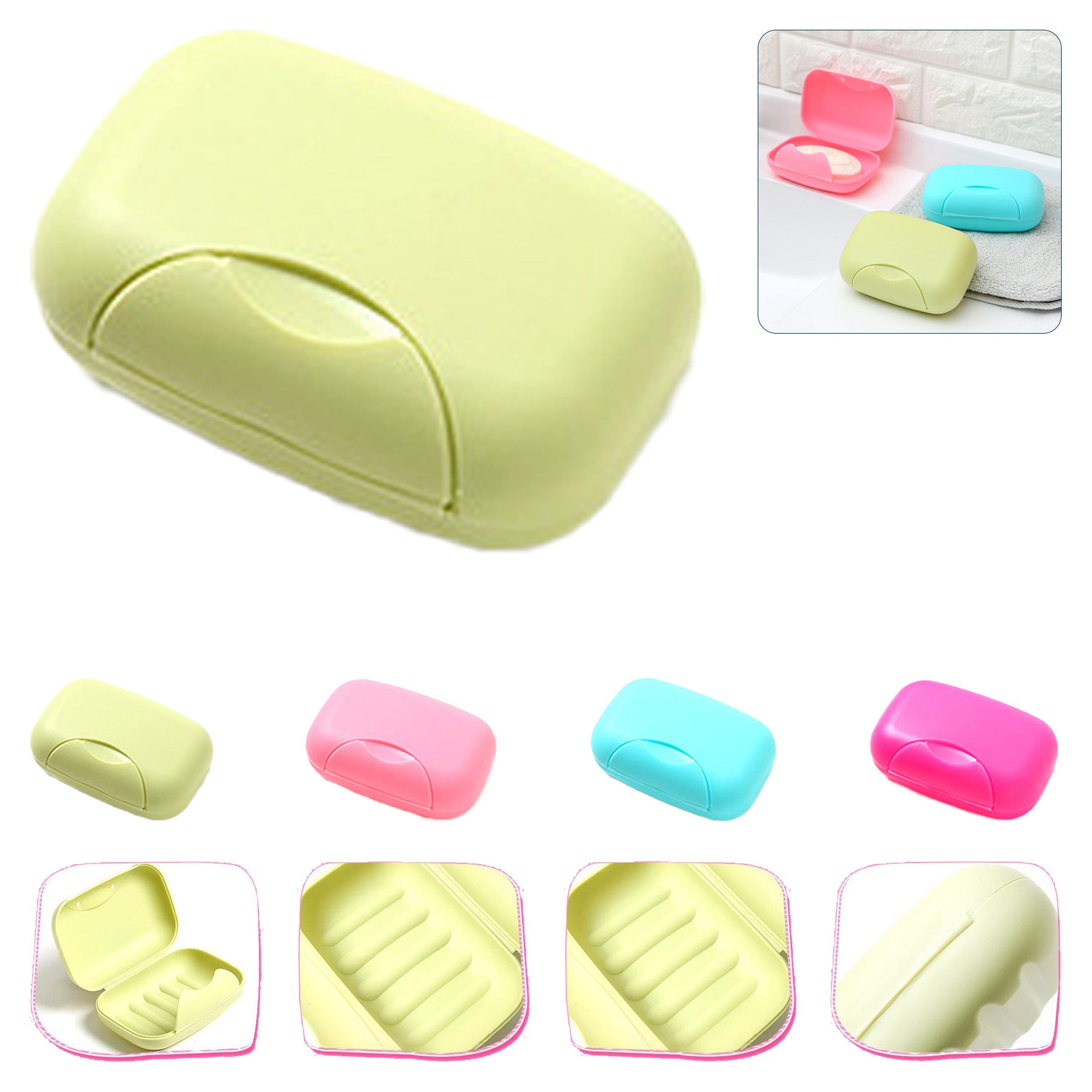 Portable Waterproof Soap Box with Lid
