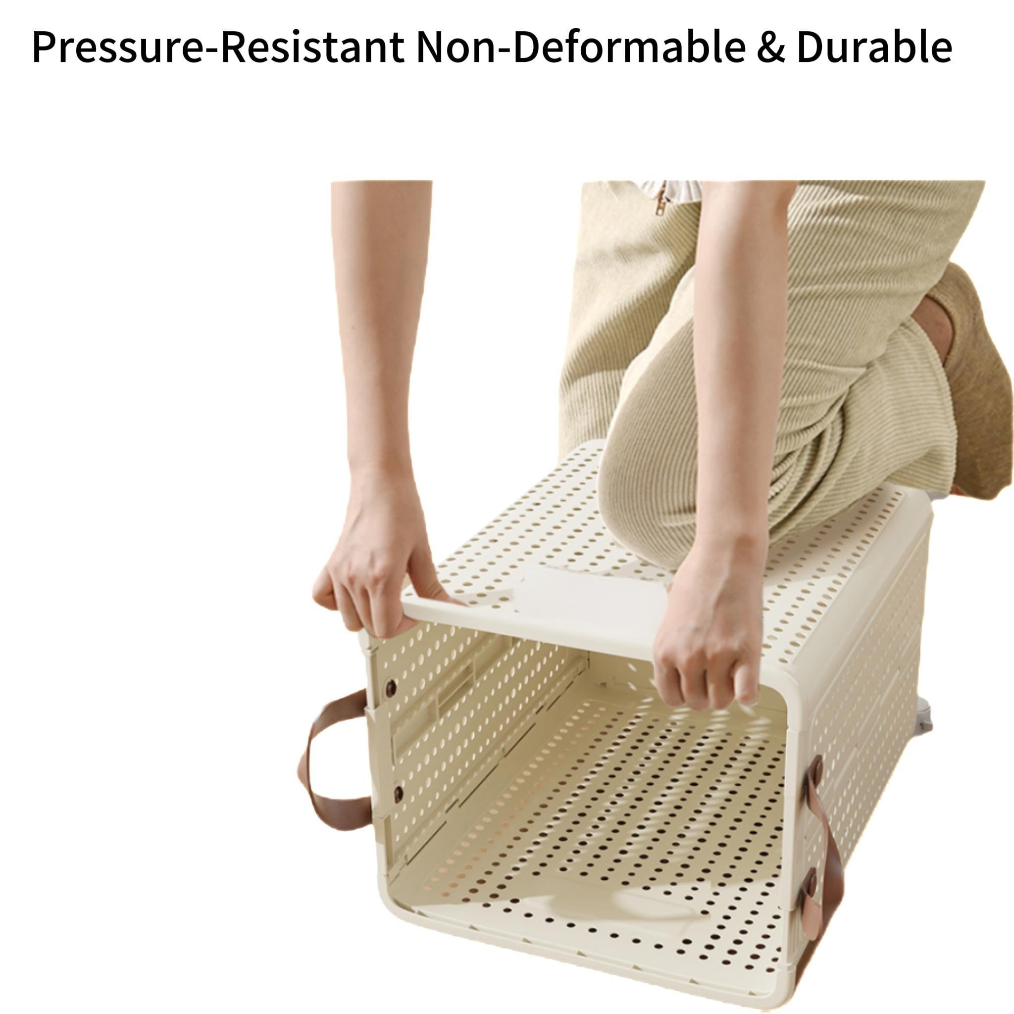 Foldable PP Laundry Basket with Wheels