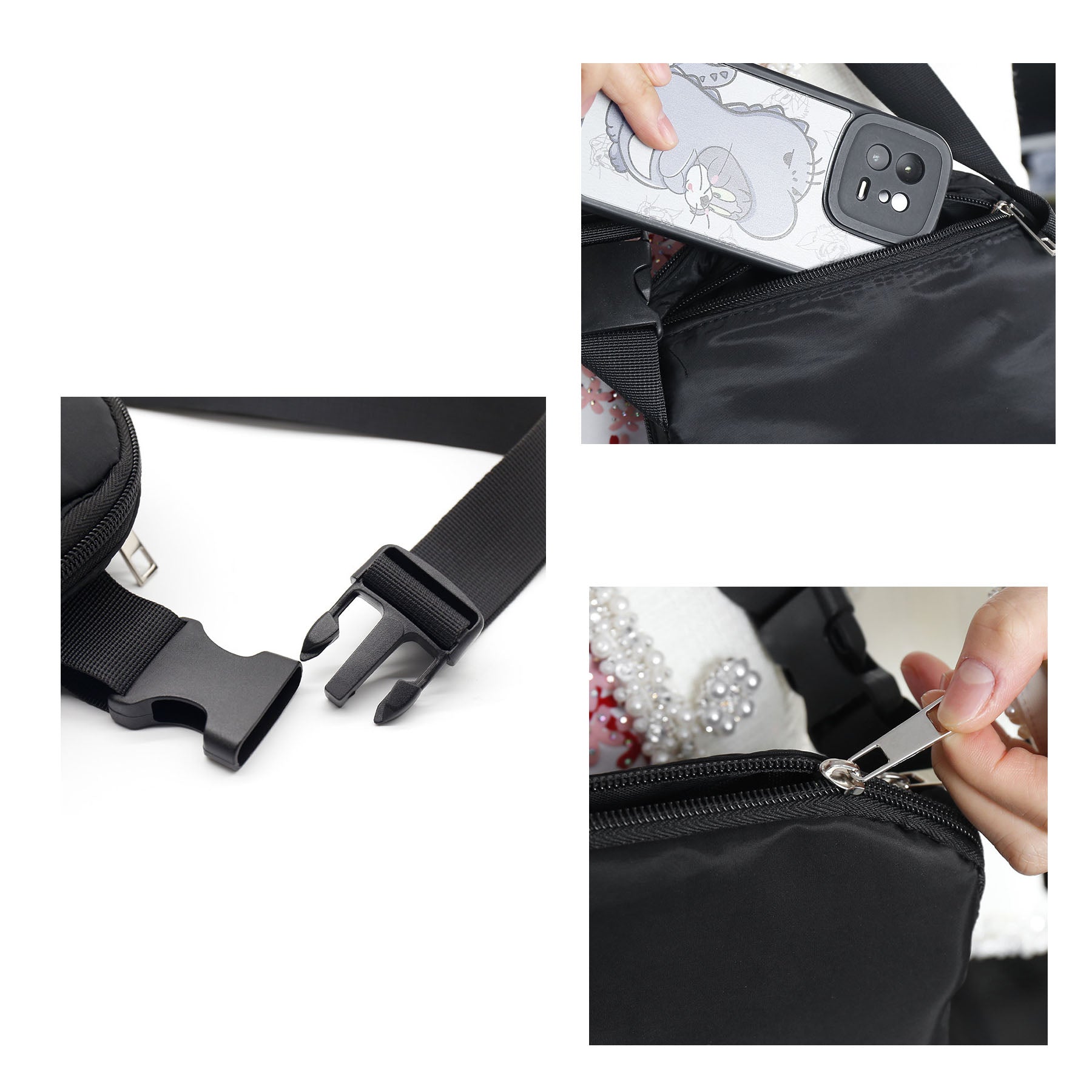 Sports Waterproof Nylon Crossbody Chest Bag