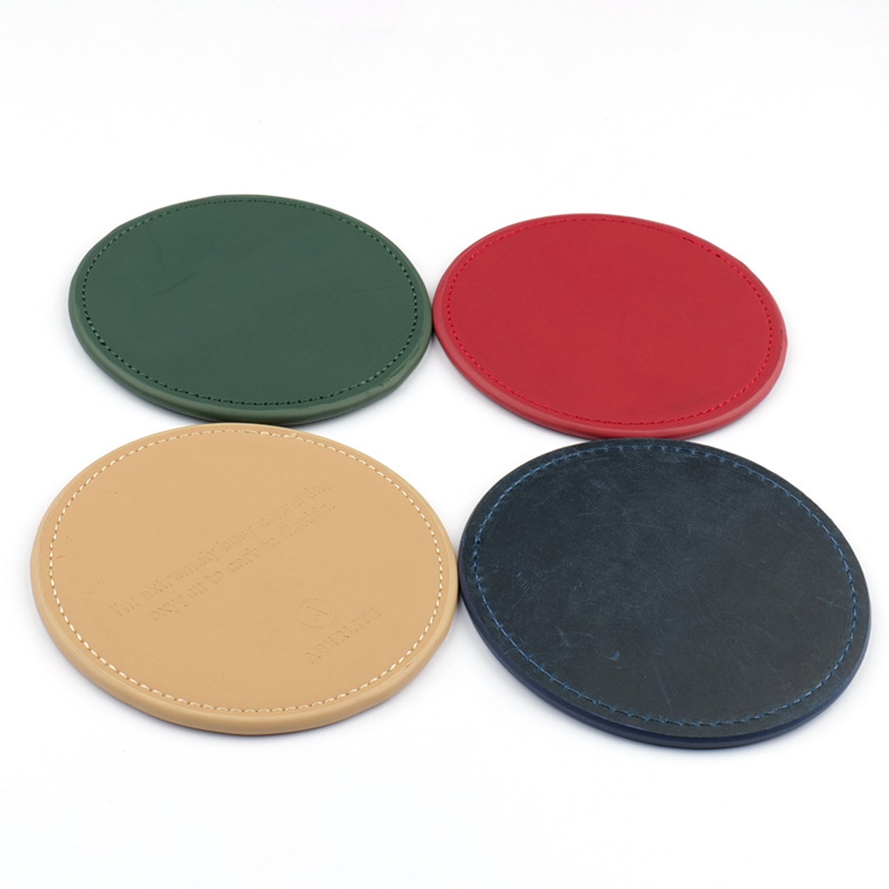Leather Thickened Insulated Circular Coasters