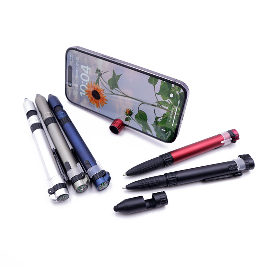 5-In-1 Led Muti-Functional Stylus Pen W/ Clip