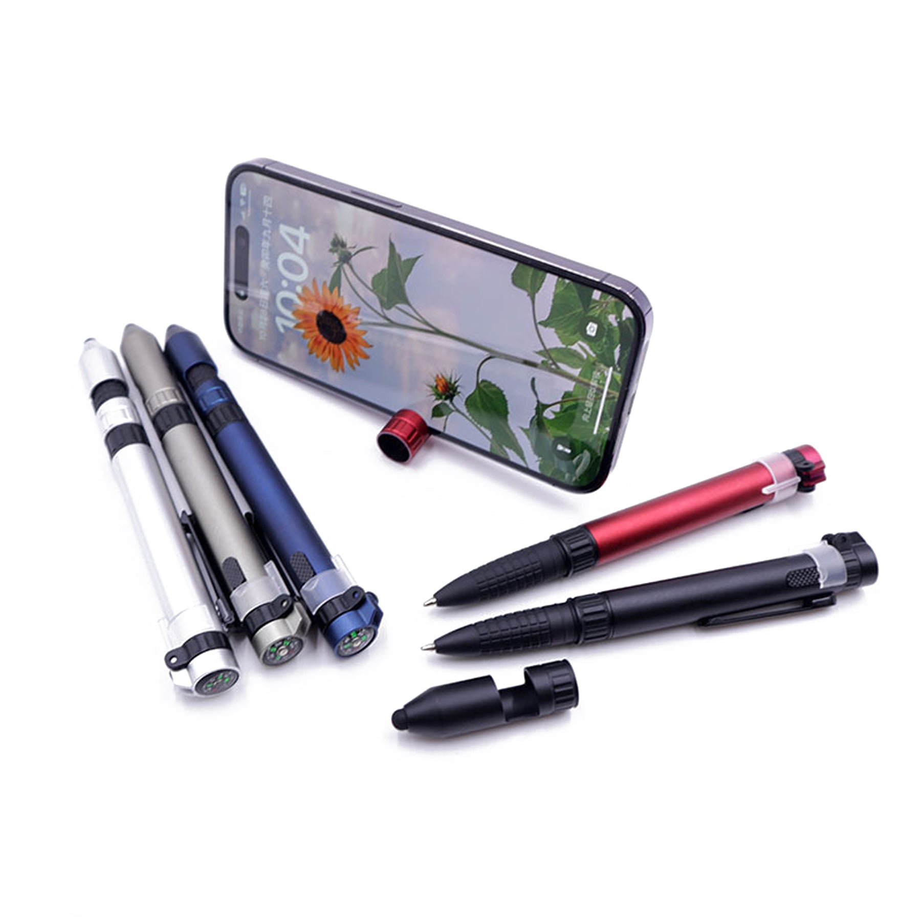 5-In-1 Led Muti-Functional Stylus Pen W/ Clip