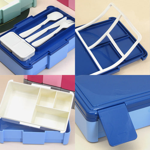 4-compartment Lunch Box With Sauce Box