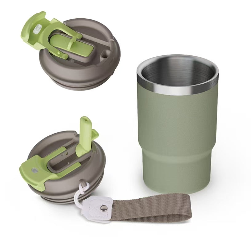 Dual-Drinking Lid Coffee Cup