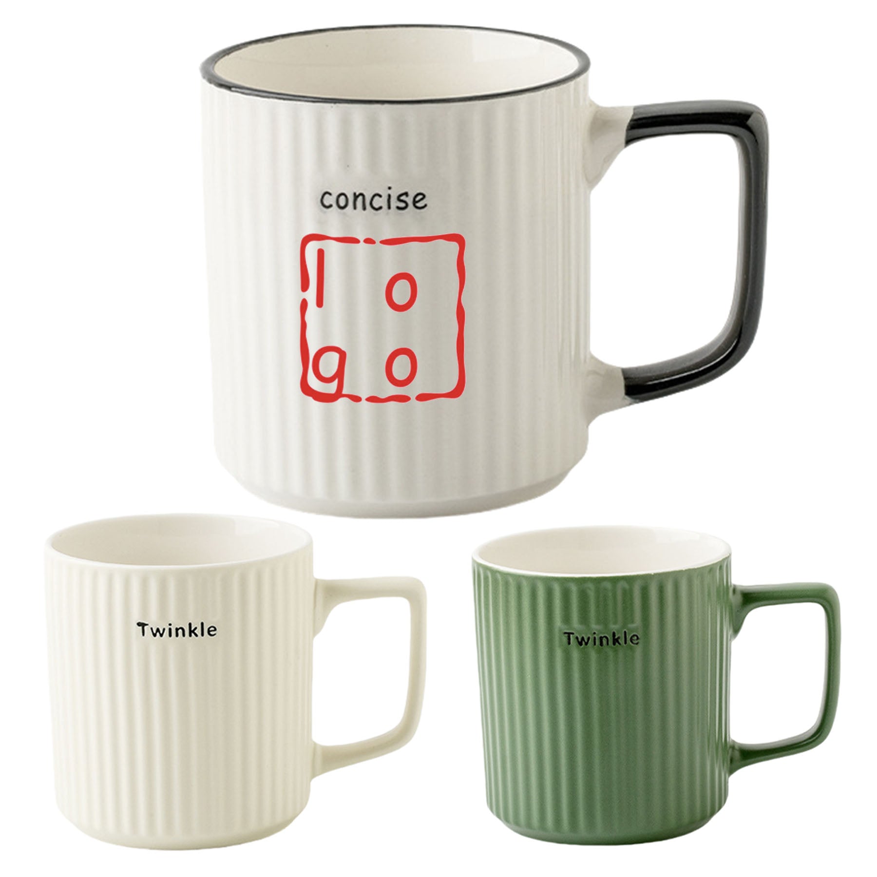 12 Oz Vertical Stripe Mug