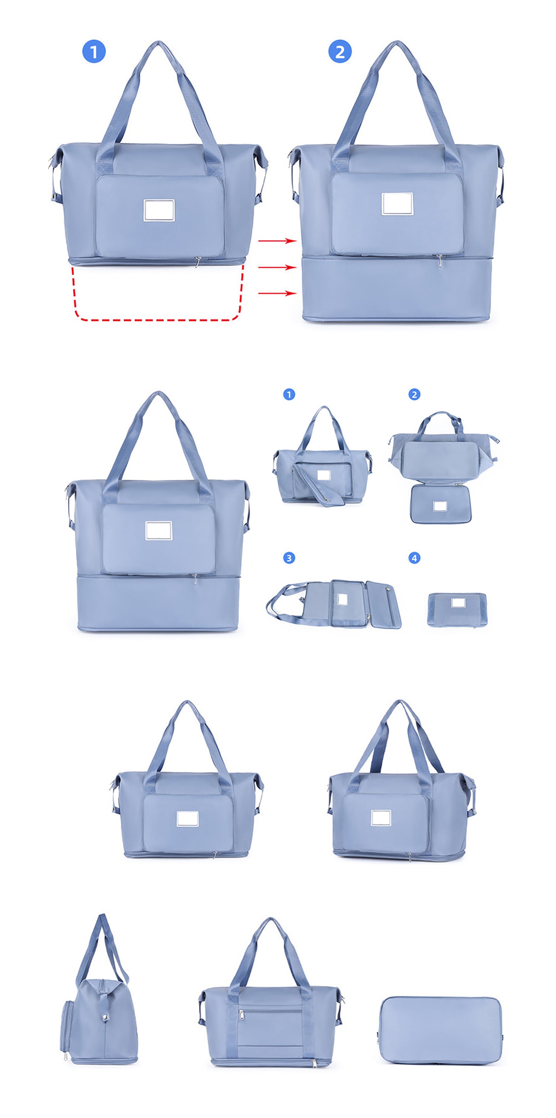 Portable Large Capacity Shoulder Oxford Travel & Sports Bag