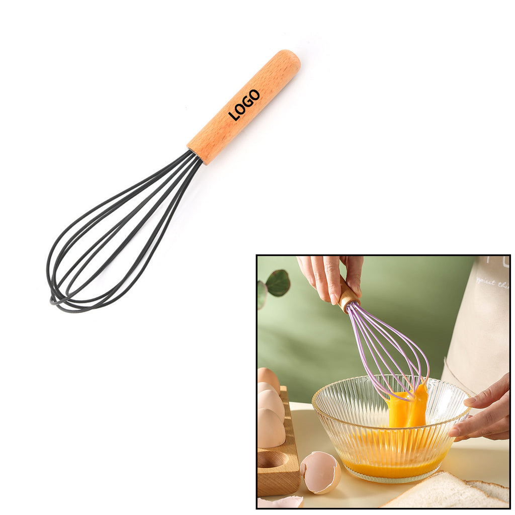 Silicone Whisk w/Bamboo Handle