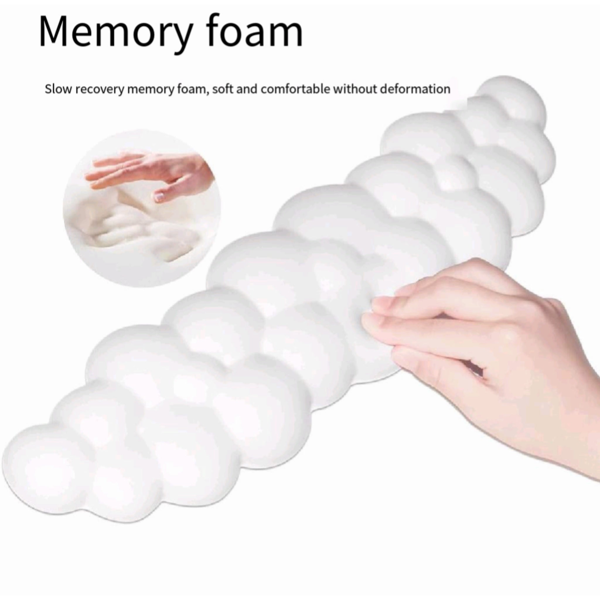Large Memory Foam Wrist Rest Ergonomic Non Slip Cloud Pad