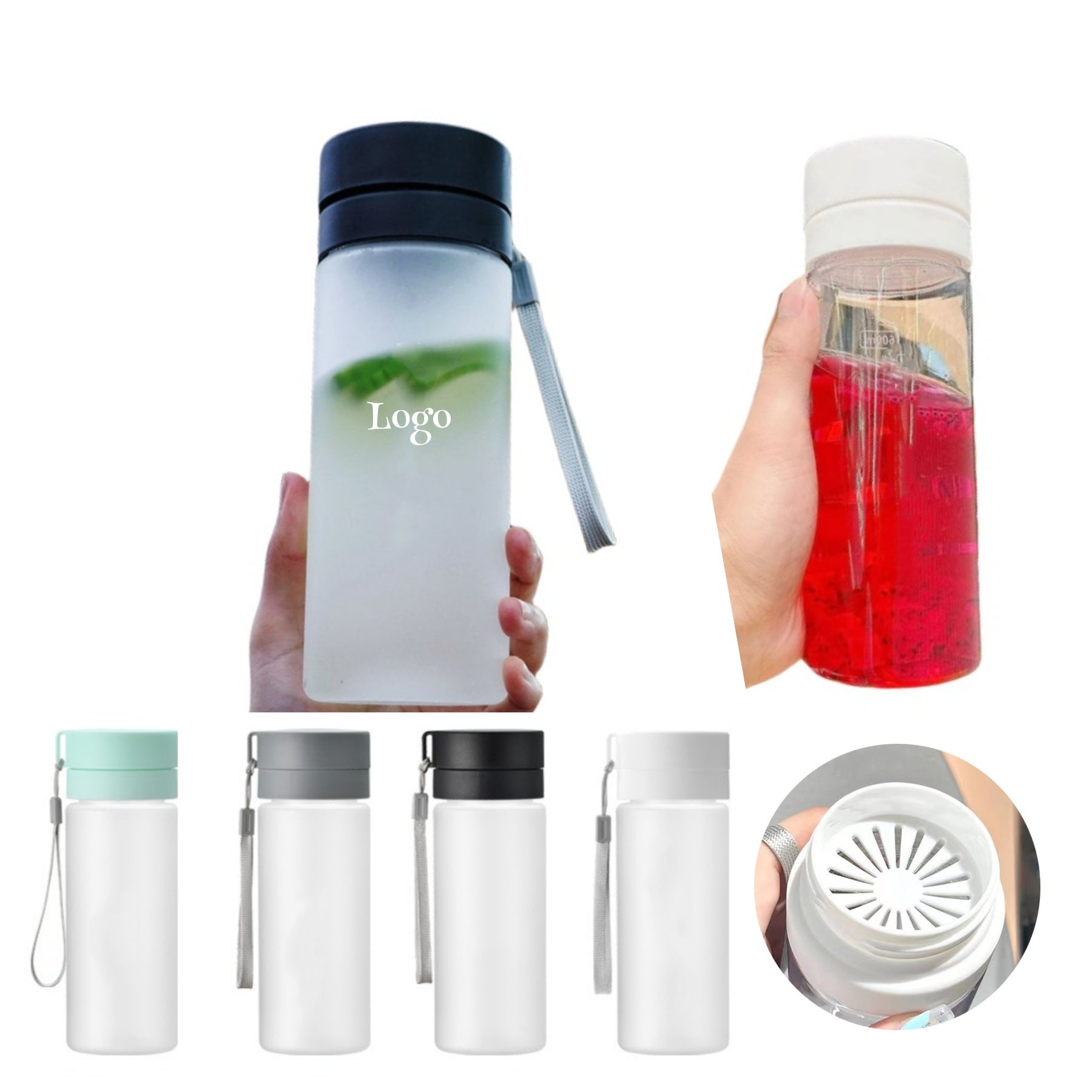 Portable Frosted Water Bottle