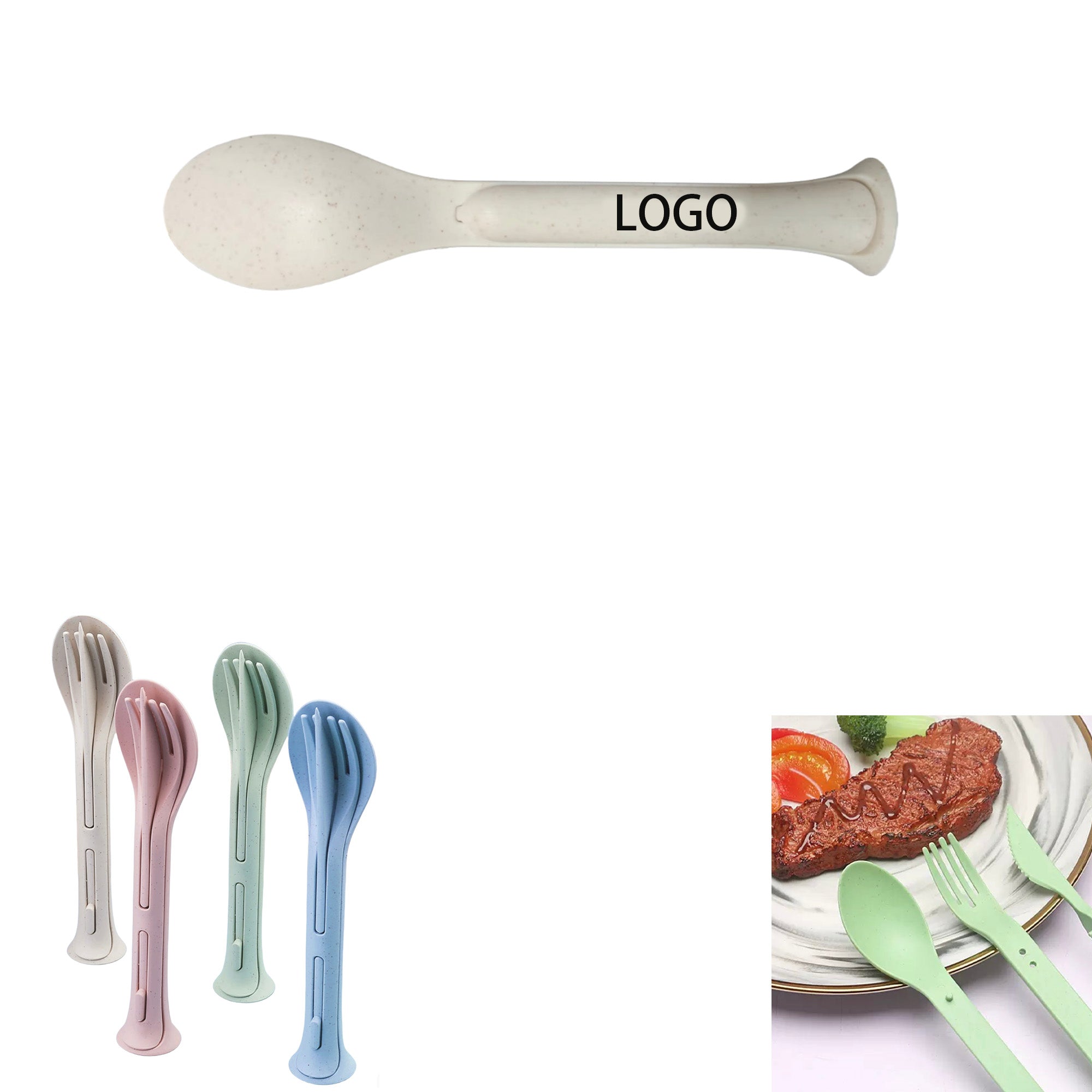 Custom Wheat Straw Cutlery Set