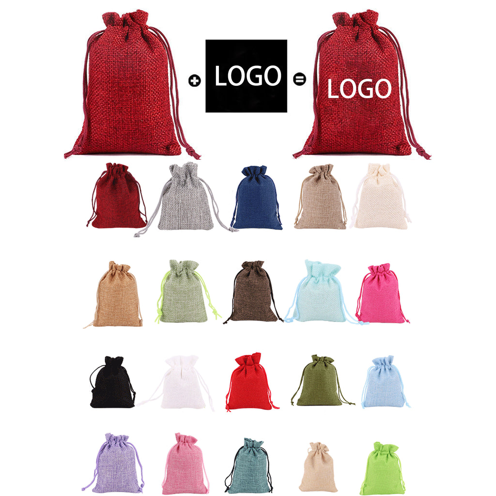 Composite Linen Drawstring Jewelry Gift Bag