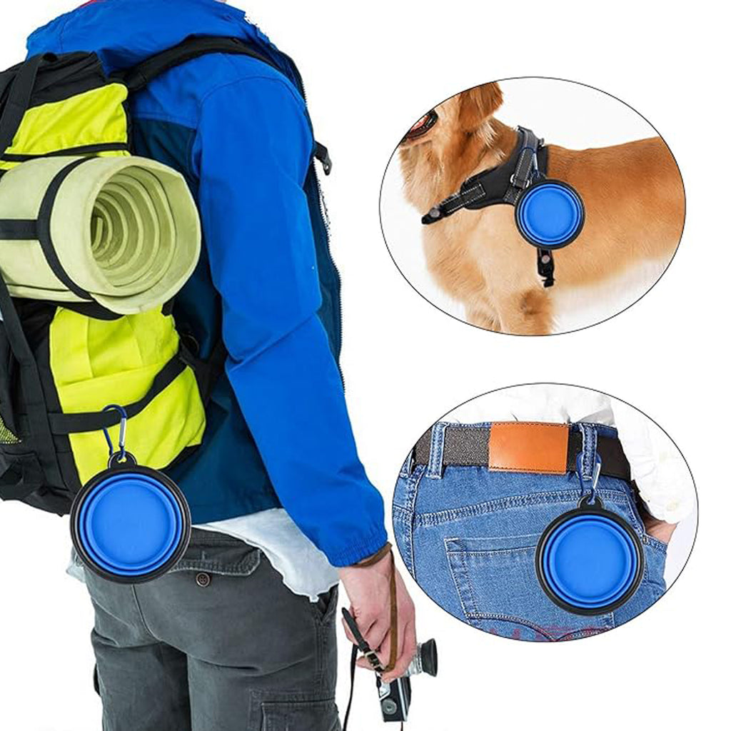 Collapsible Pet Bowl With Carabiner