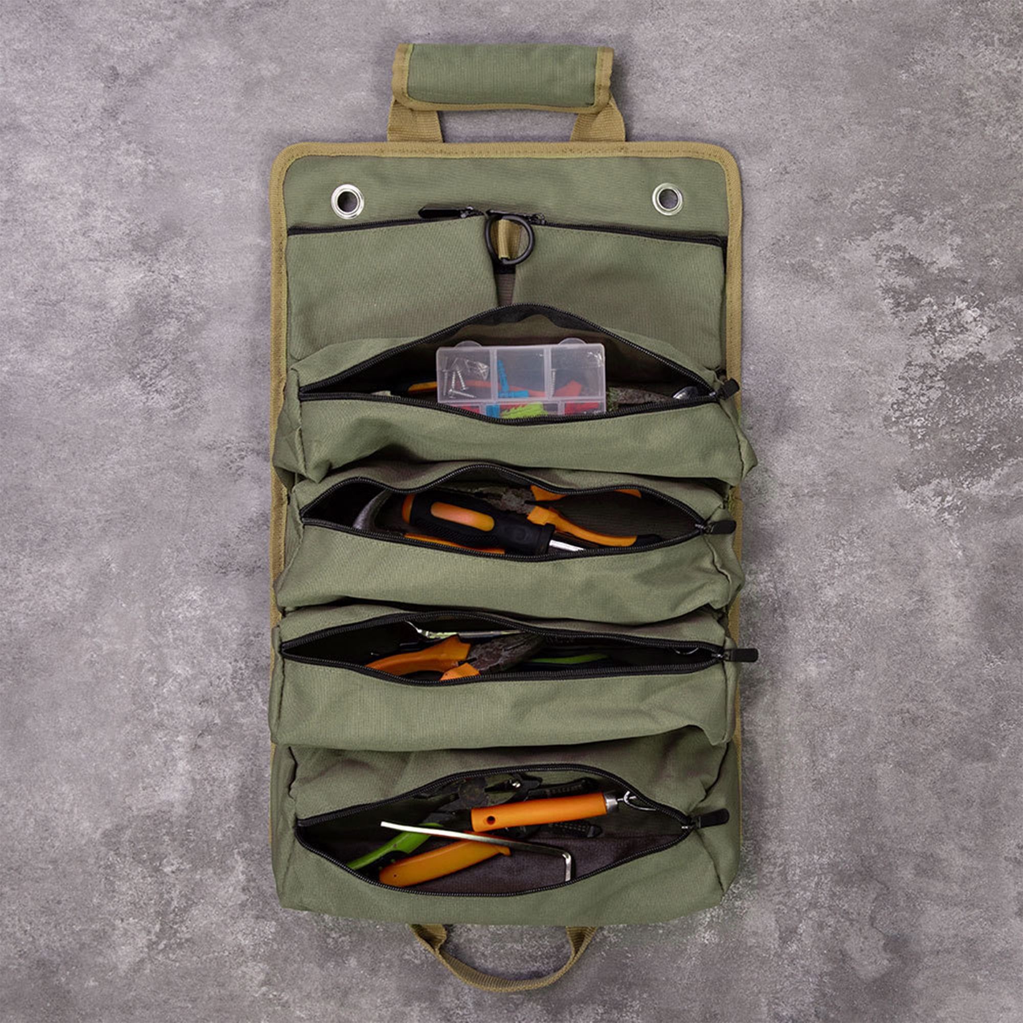 Roll Up Small Toolbag For Handyman Heavy Duty Tool Organizer