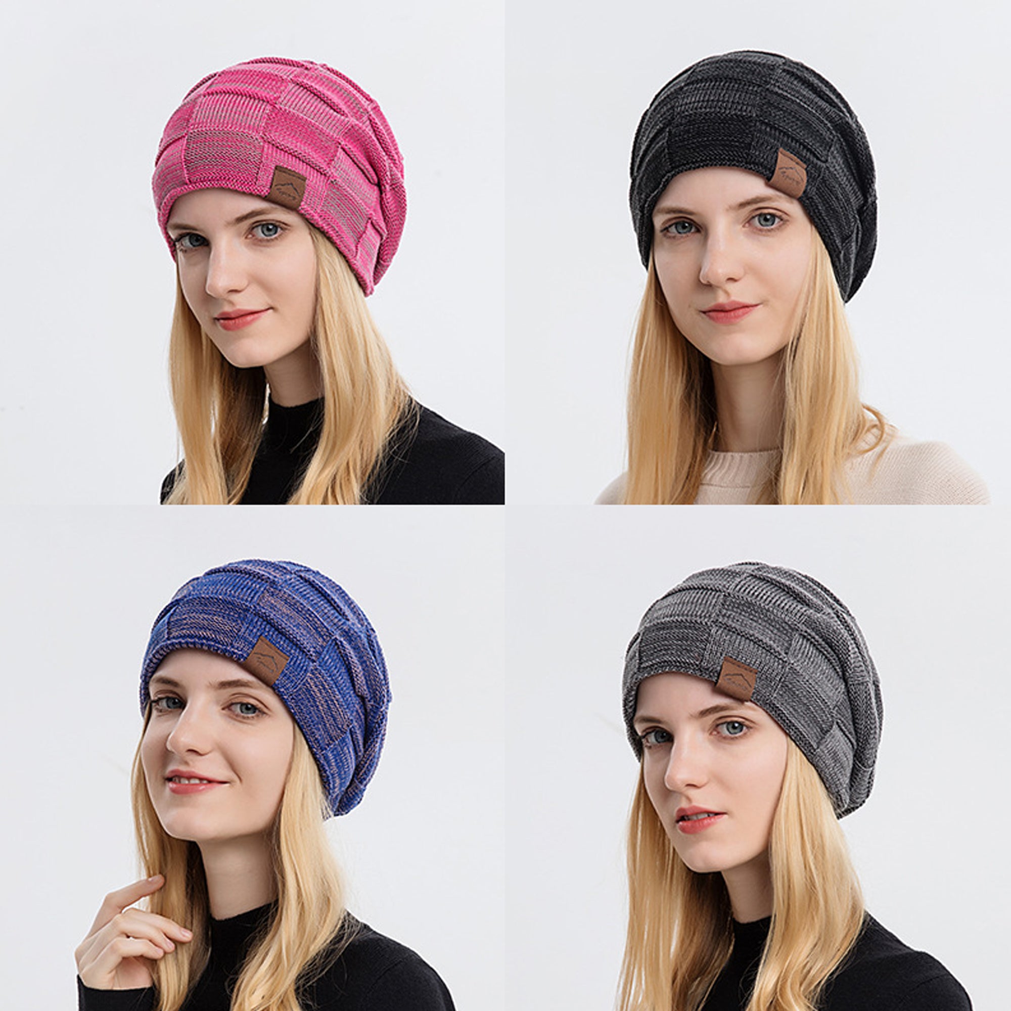 Lined Knit Warm Thick Skully Stocking Binie Hat