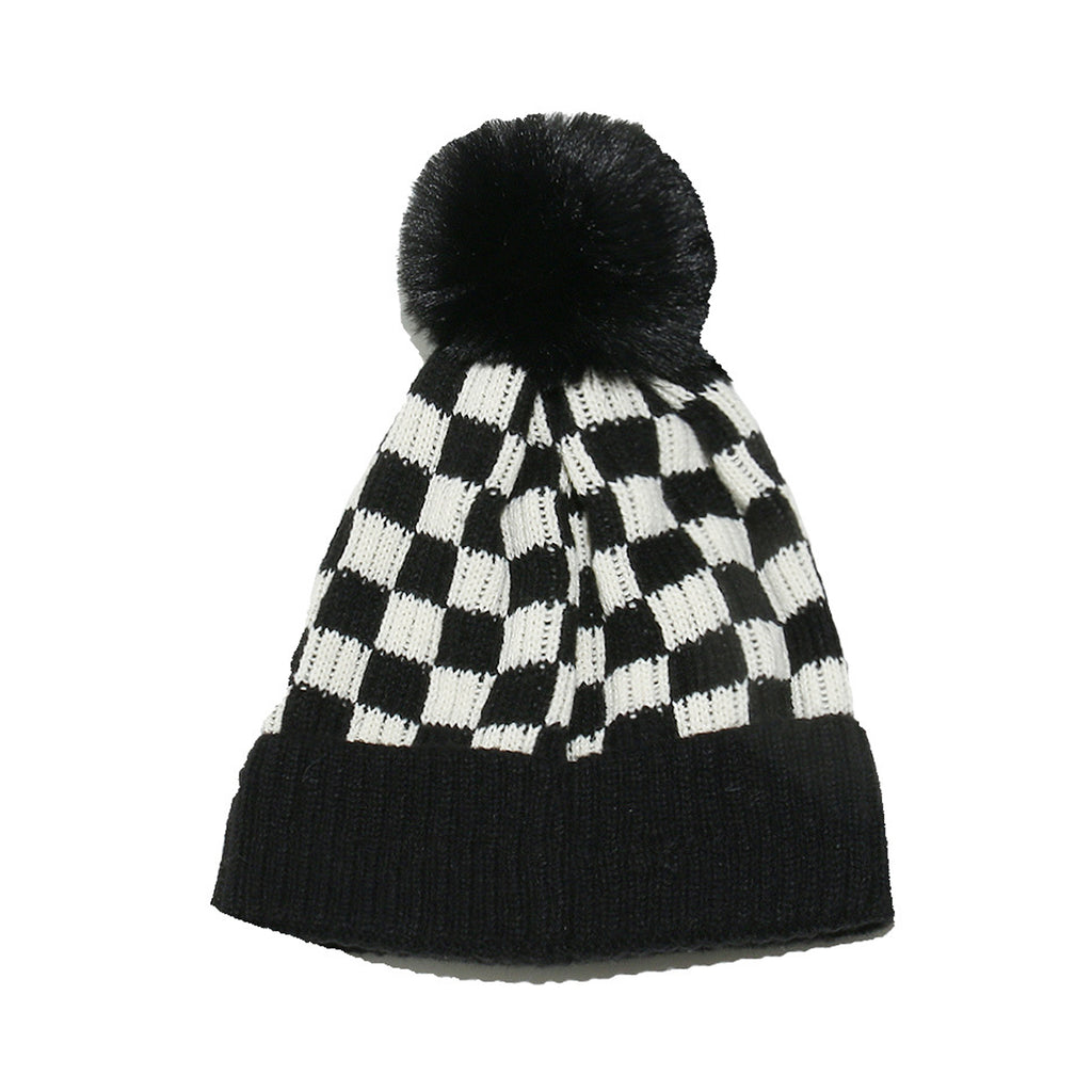 Casual Checkered Woolen Hat
