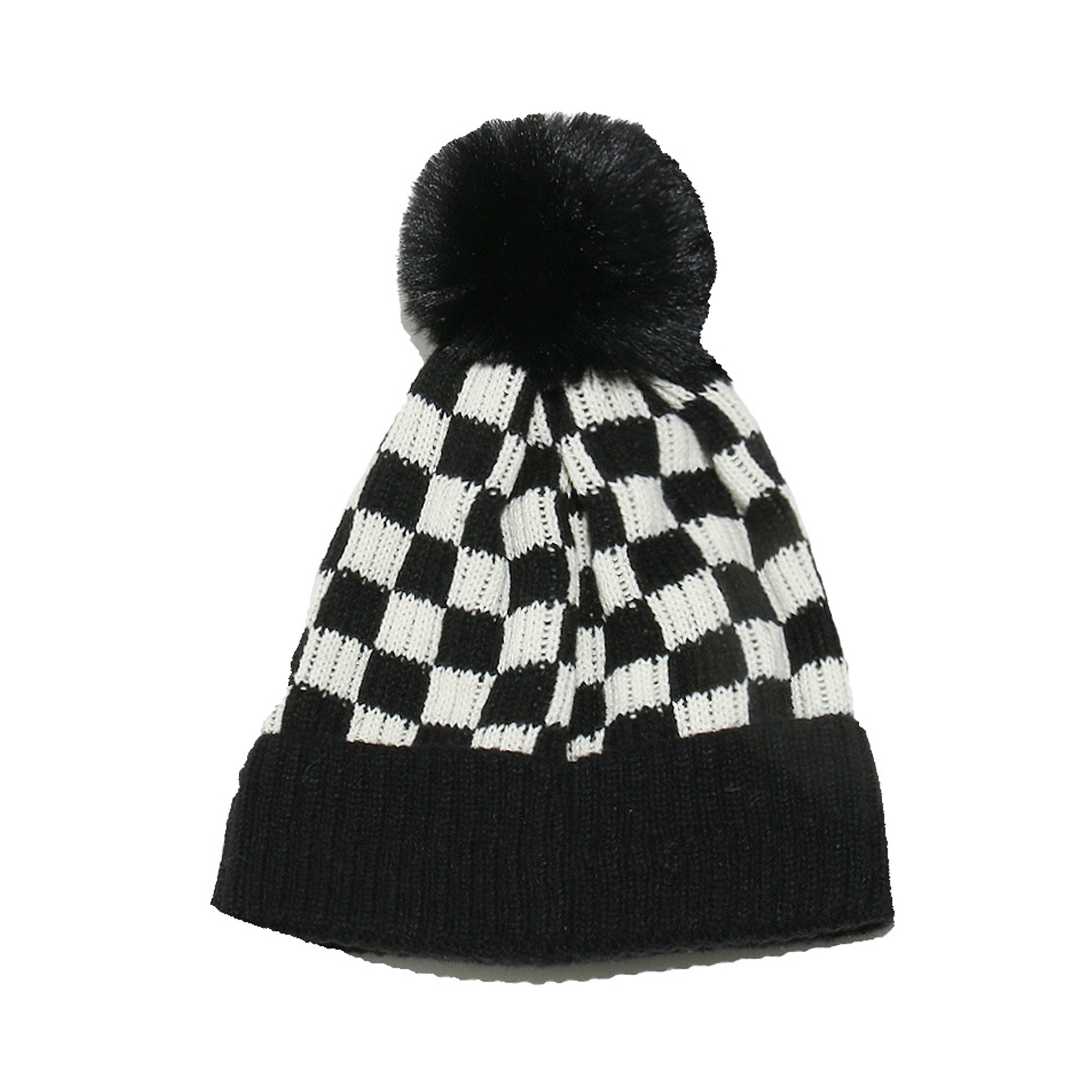 Casual Checkered Woolen Hat