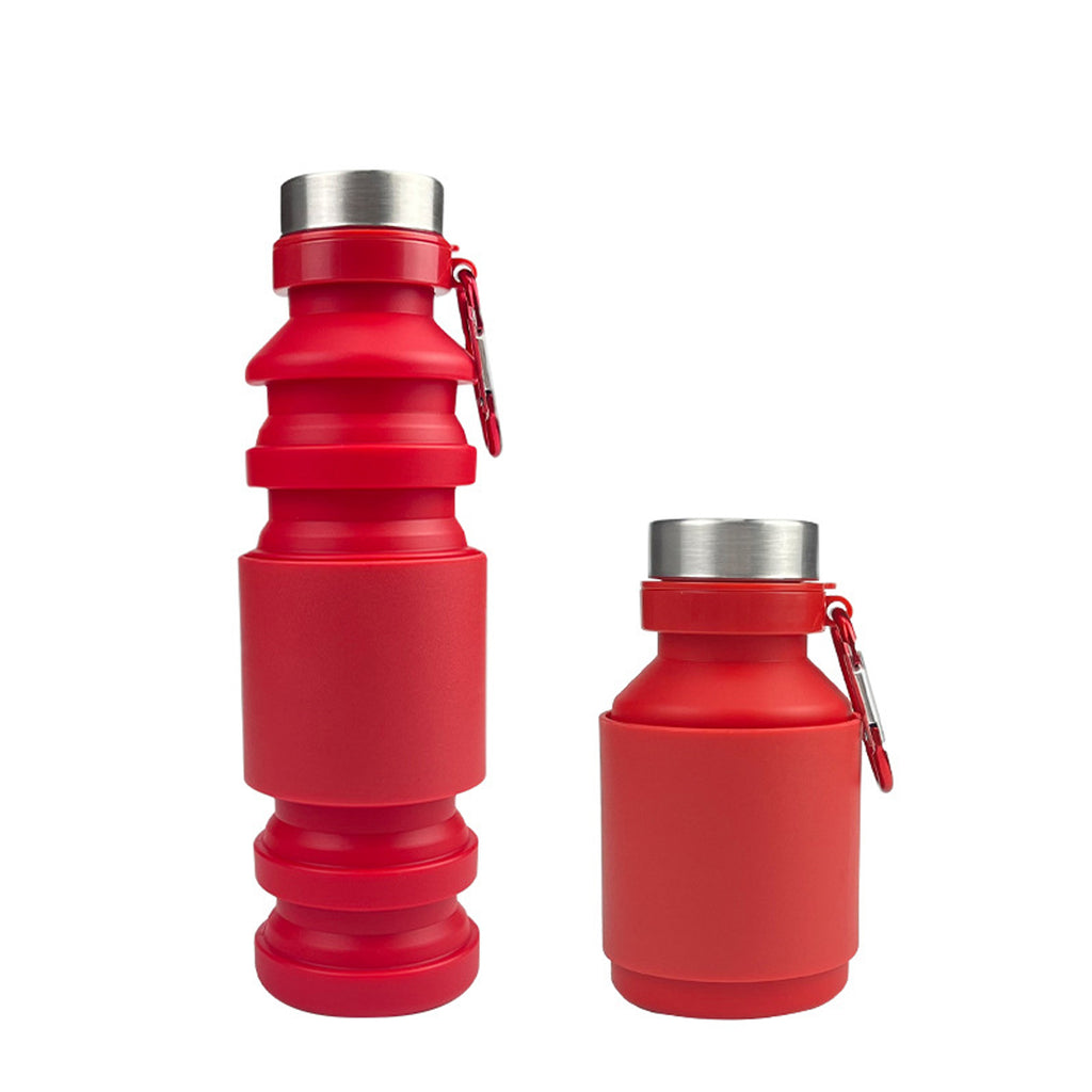 18Oz Portable Outdoor Retractable Silicone Water Bottle