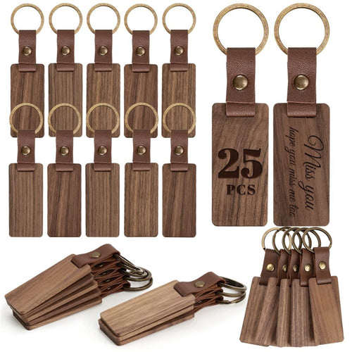 Black Walnut Wood Keychain