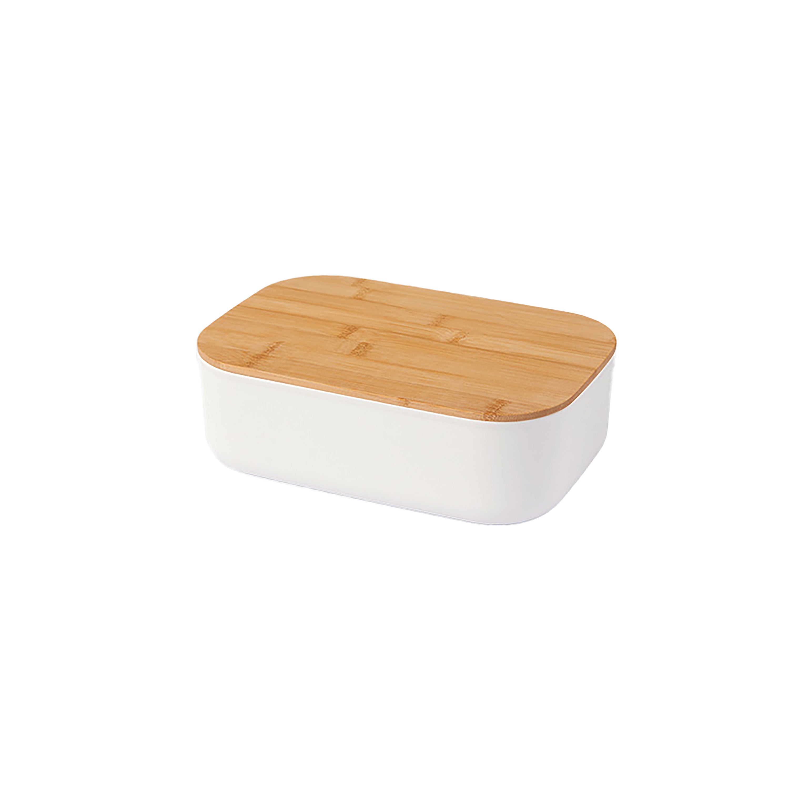 Storage Bin With Bamboo Lid