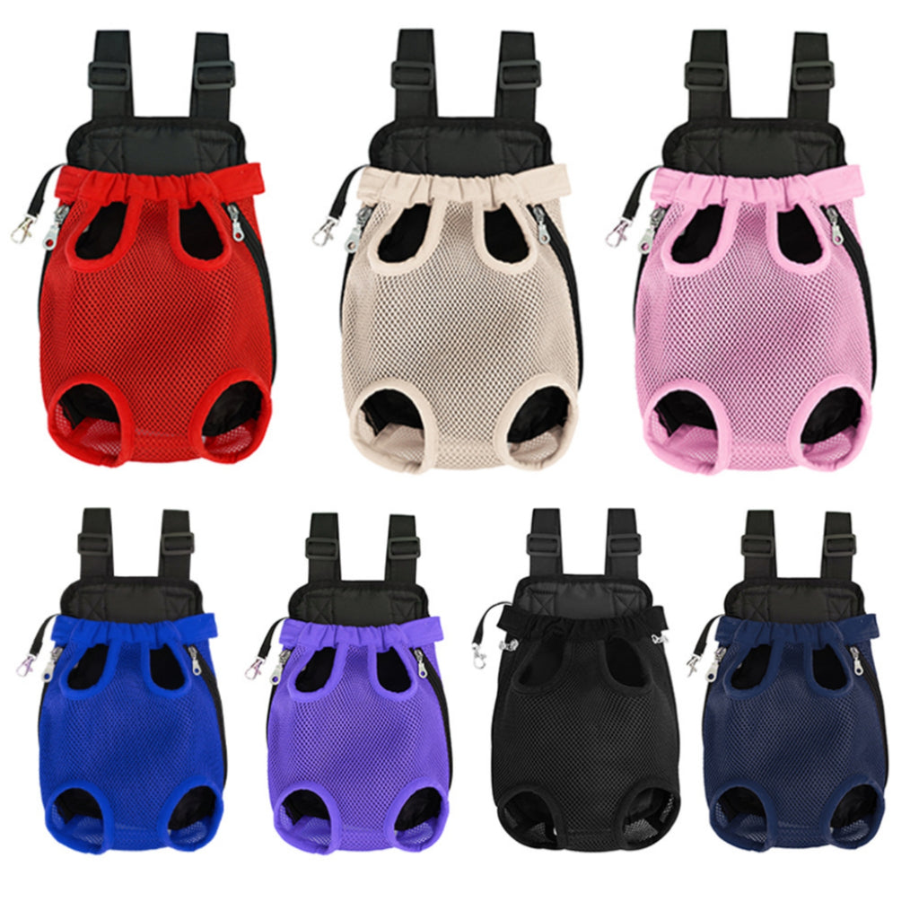 Vented Mesh Pet Carrier Backpack Front Travel Hiking Bike