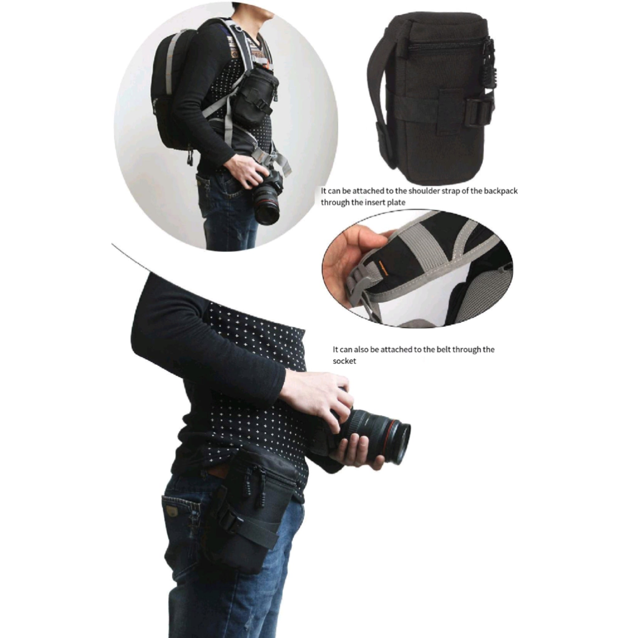 Digital Single Lens Reflex Camera Lens Bag