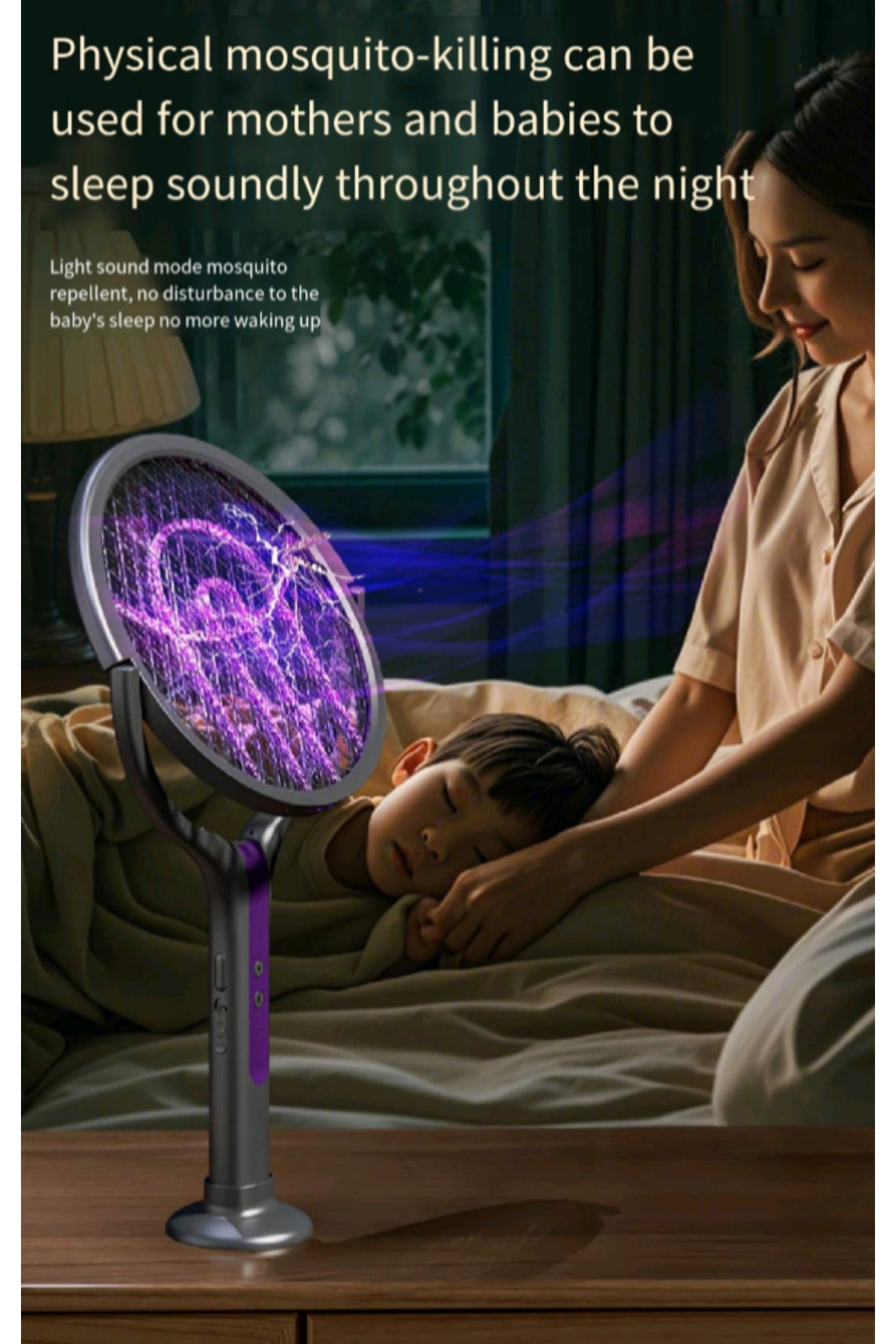 Rotatable And Retractable Electric Mosquito Swatter