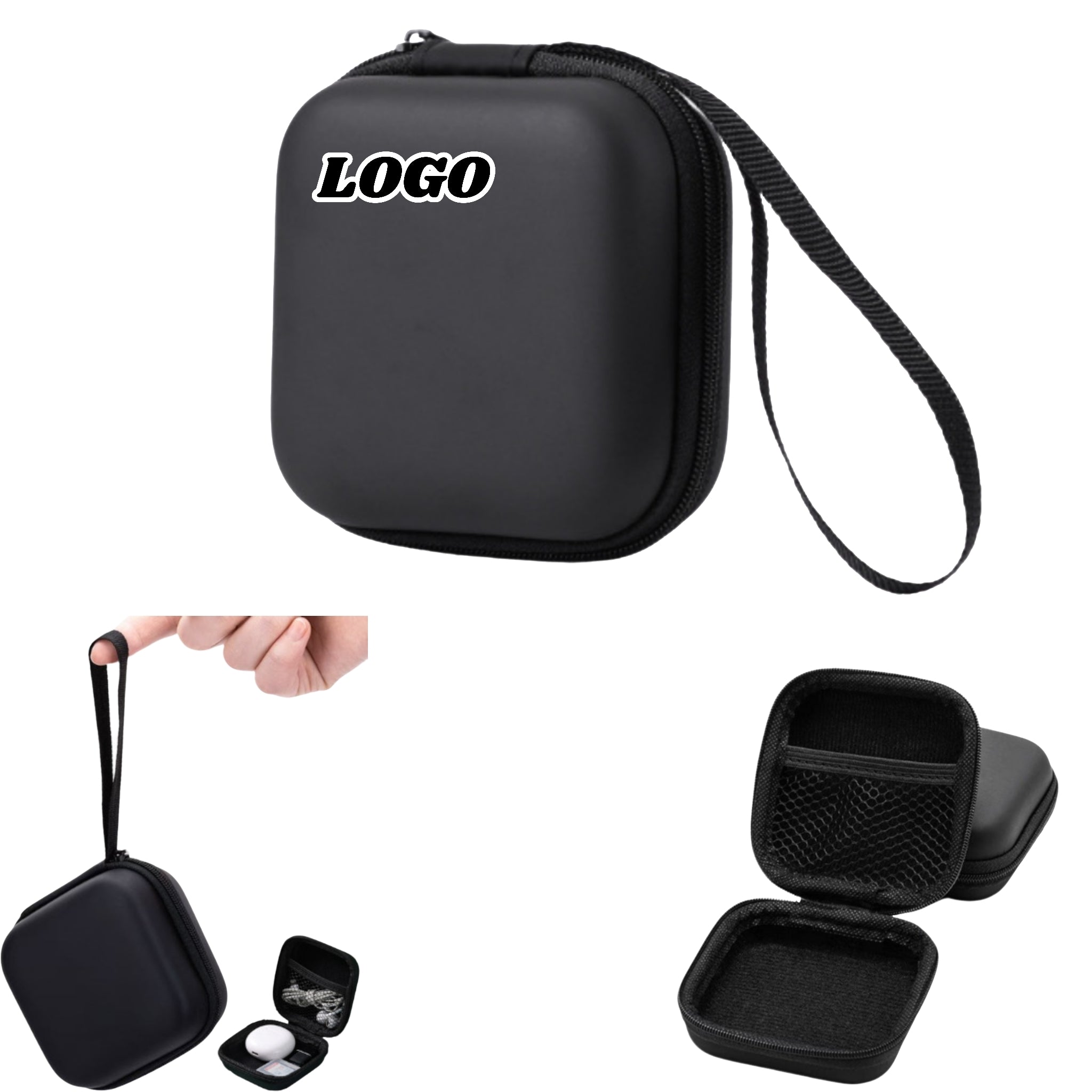 Earphone Case EVA Shockproof Organizer Cable Travel Storage