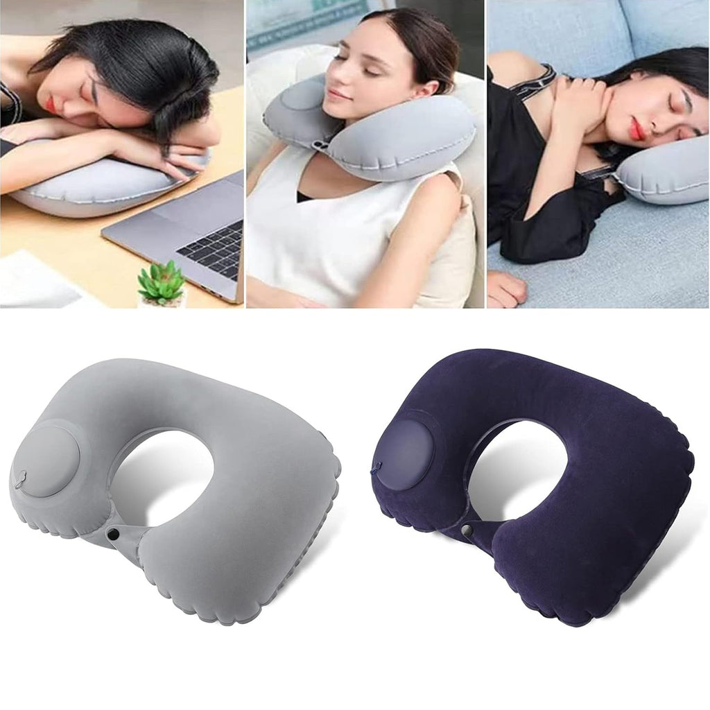 Press Type Inflatable U-Shaped Pillow