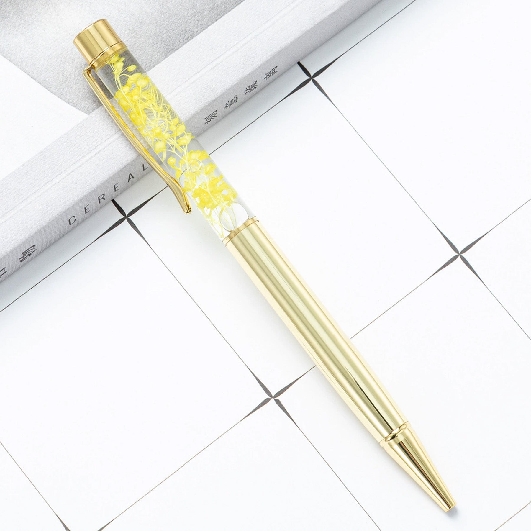 Fill The Oil With Dried Flower Ballpoint Pens