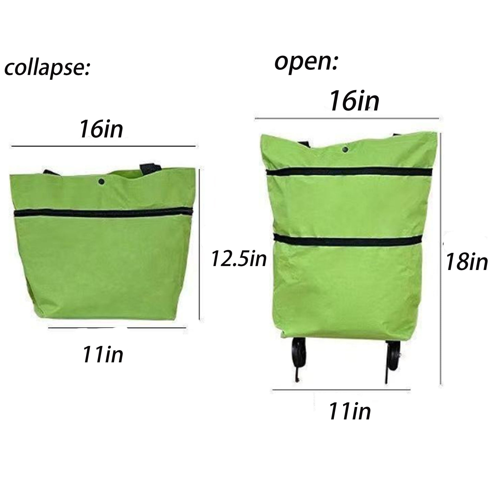 2 in 1 Lightweight Collapsible Shopping Cart