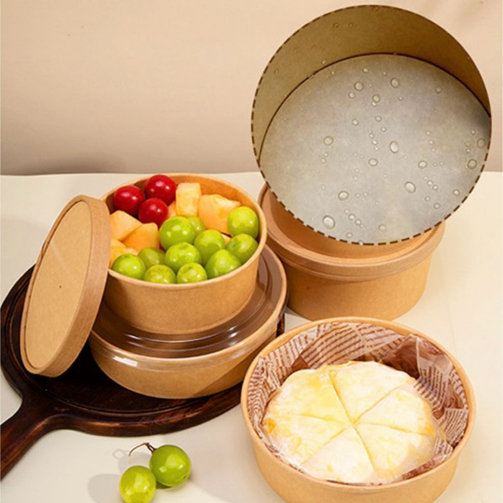 Disposable 34 OZ Kraft Paper Bowl