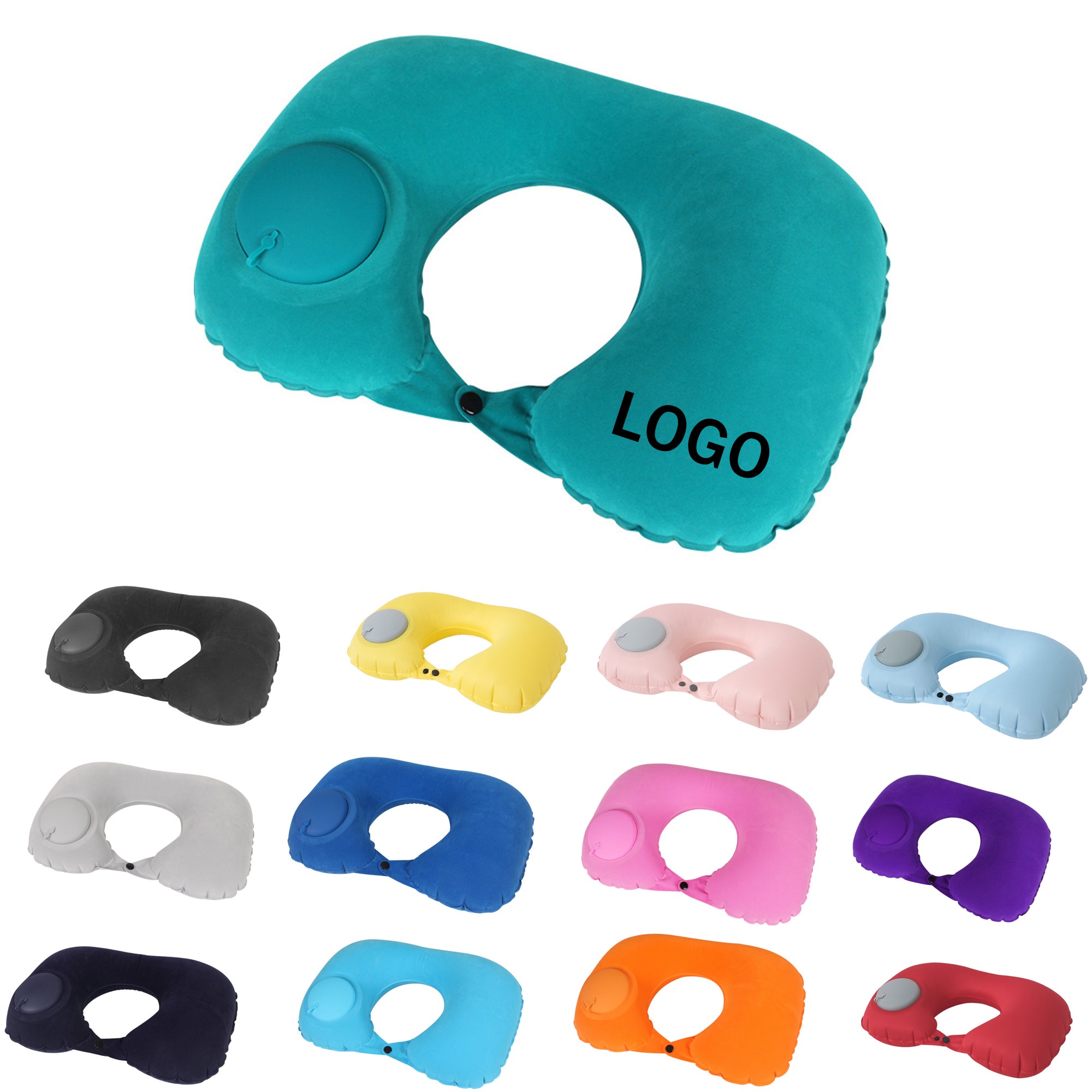 Press Type Inflatable U-Shaped Pillow