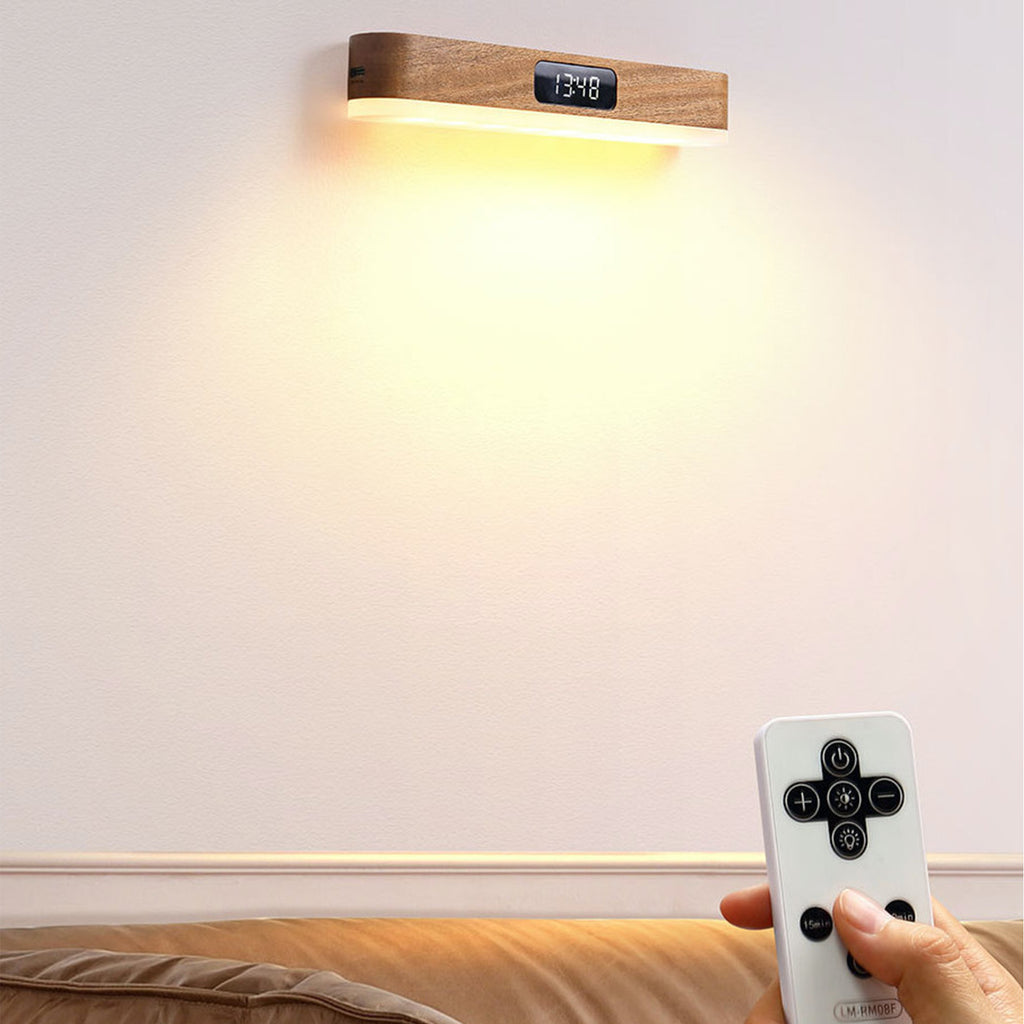 Wood Remote Control Timing Clock Led Light Lamp