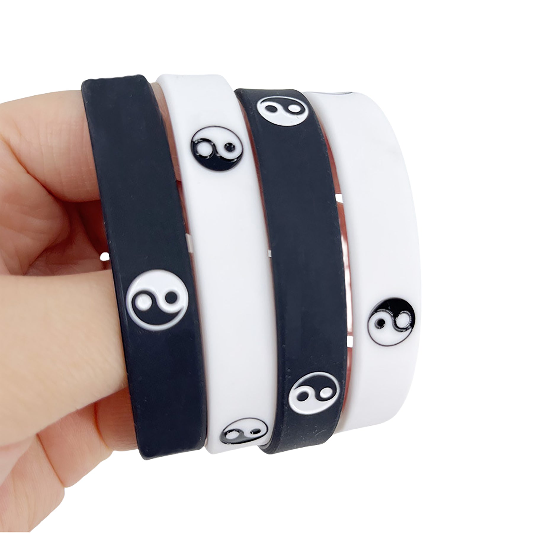 Black And White Silicone Bracelet