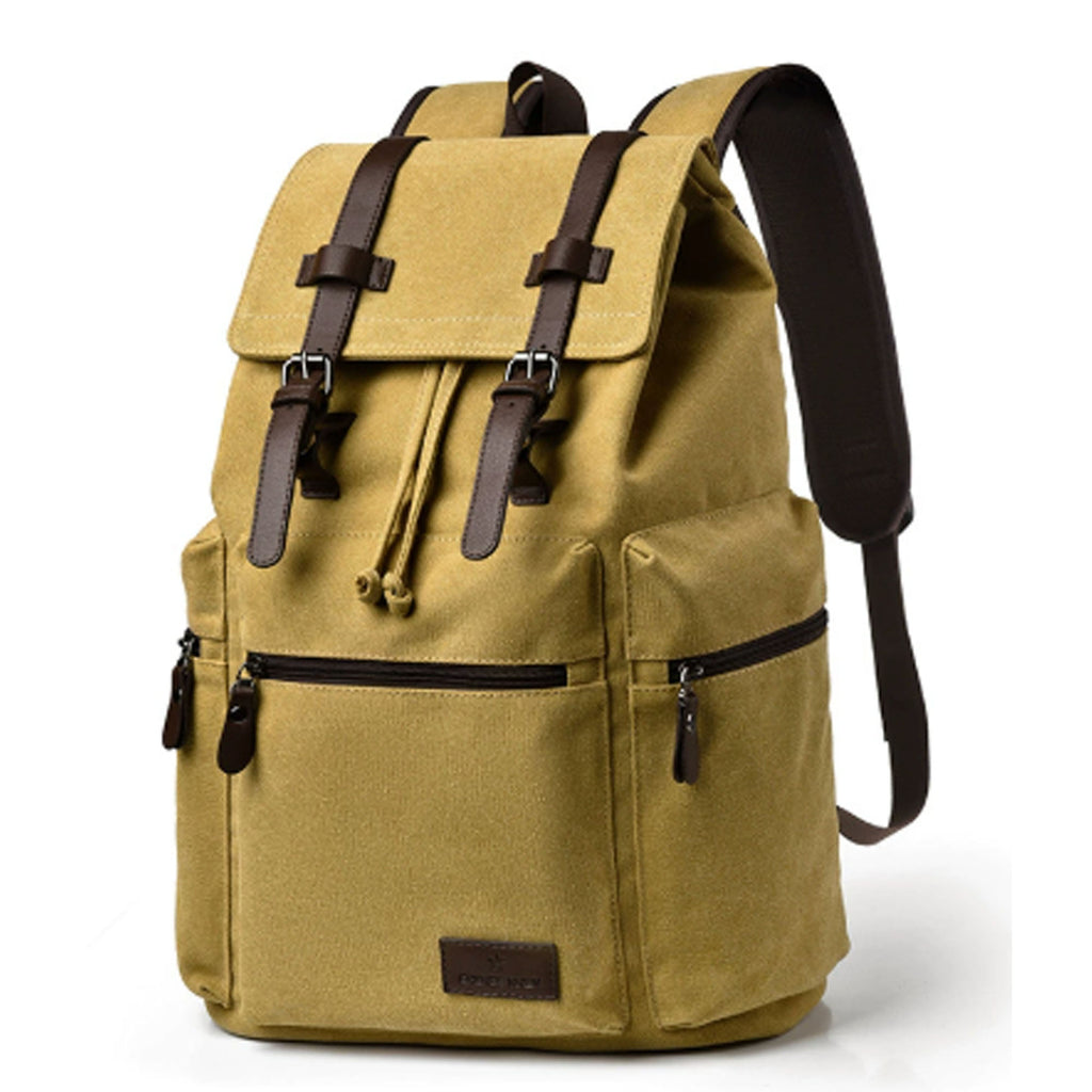 14" Canvas Multi Purpose Laptop Backpack Casual Travel Pack