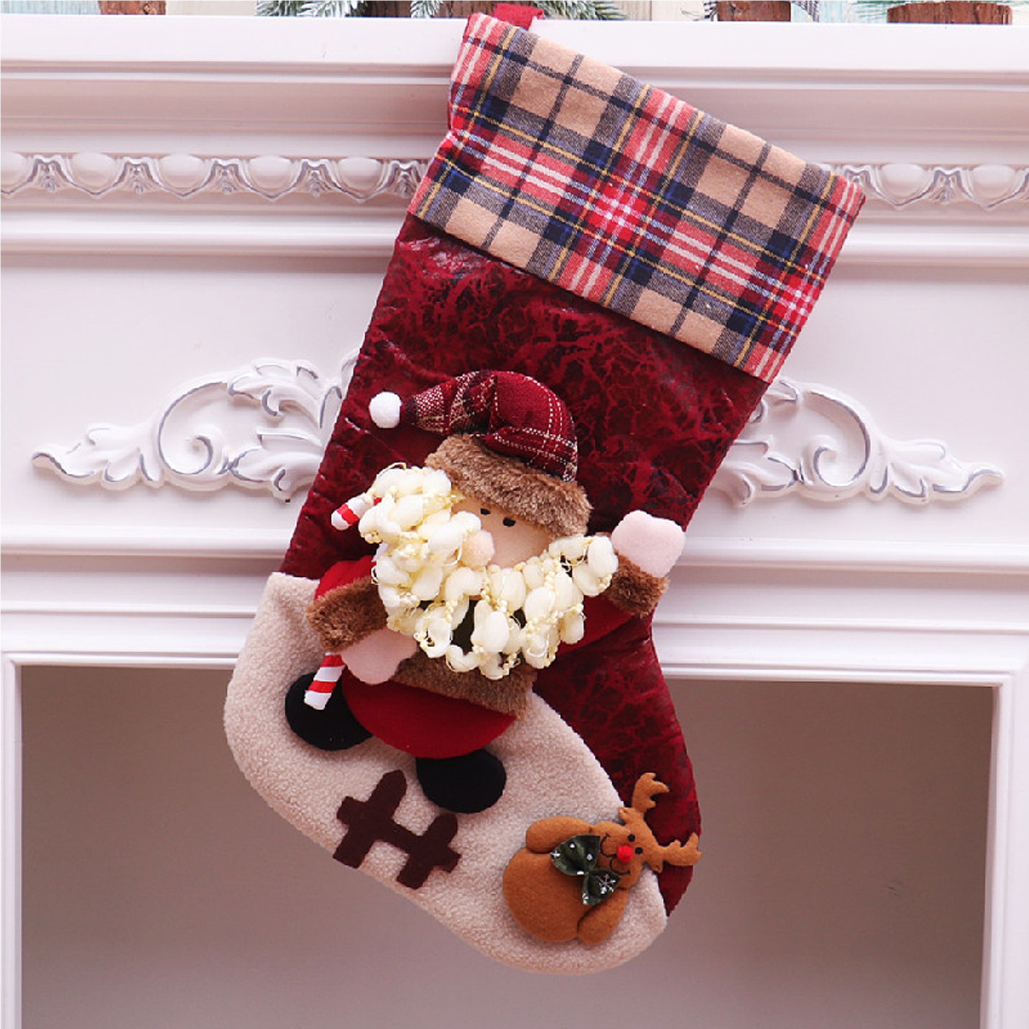 Christmas Sock Pendant Hanging Ornament Bag