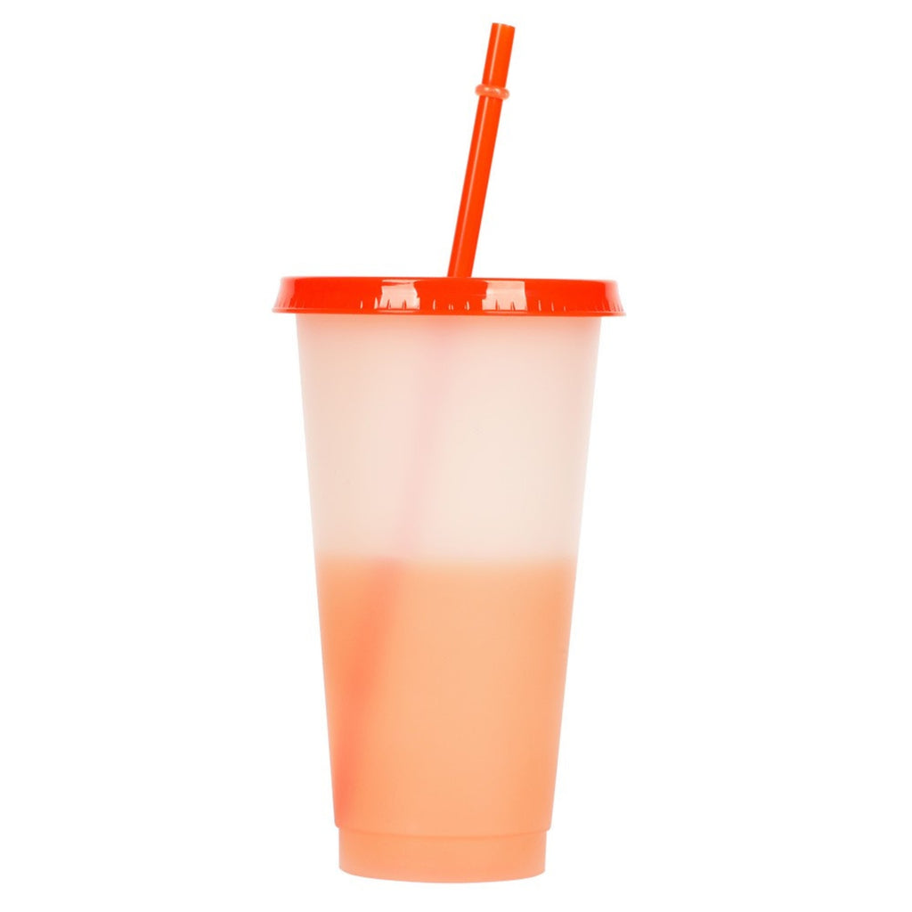 24oz Color Changing Cups With Lids And Straws