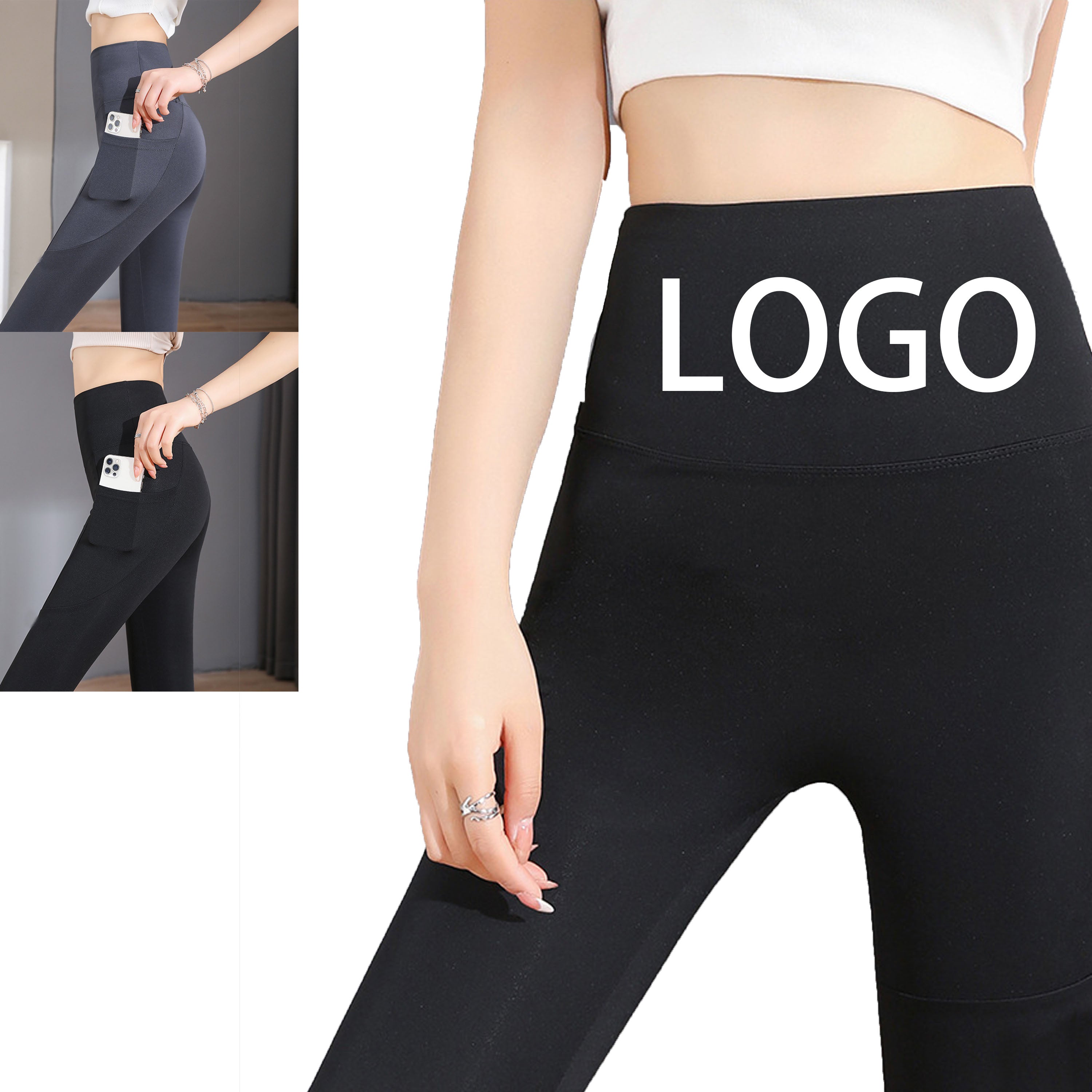 Long Crotchless Line Shaping Slimming Yoga Pilates Pants