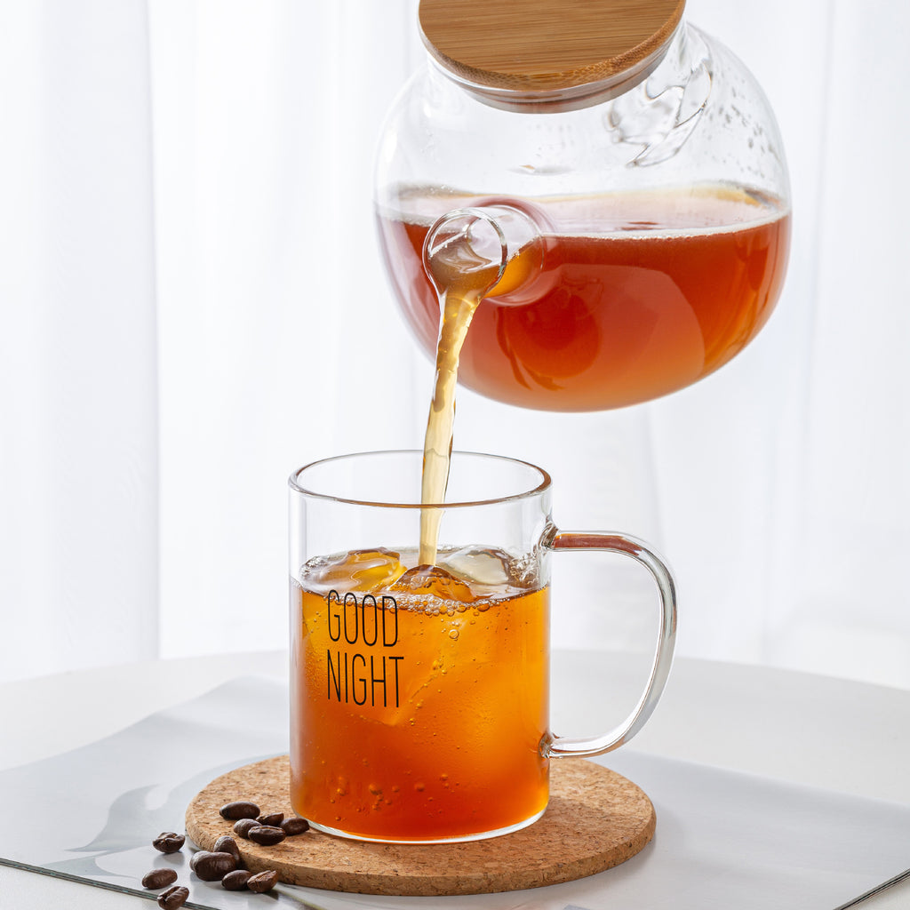 16 Oz. Clear Glass Mug With Handle