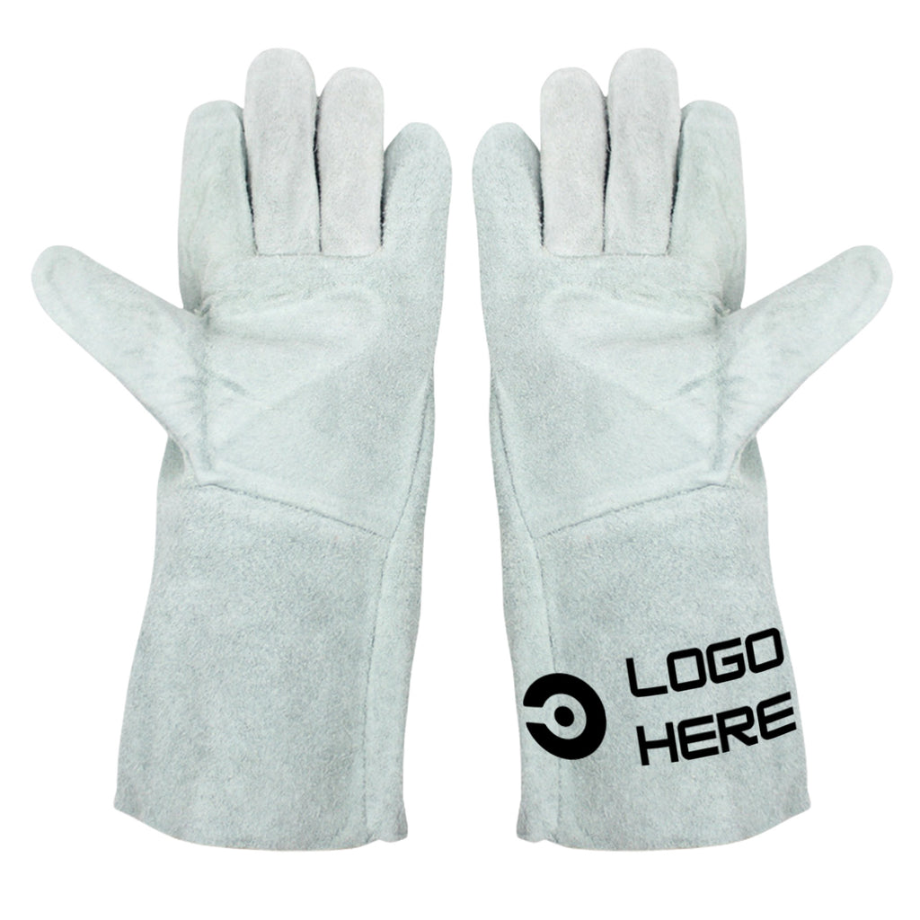 Heat Resistant Long Sleeve Full Cowhide Leather Gloves