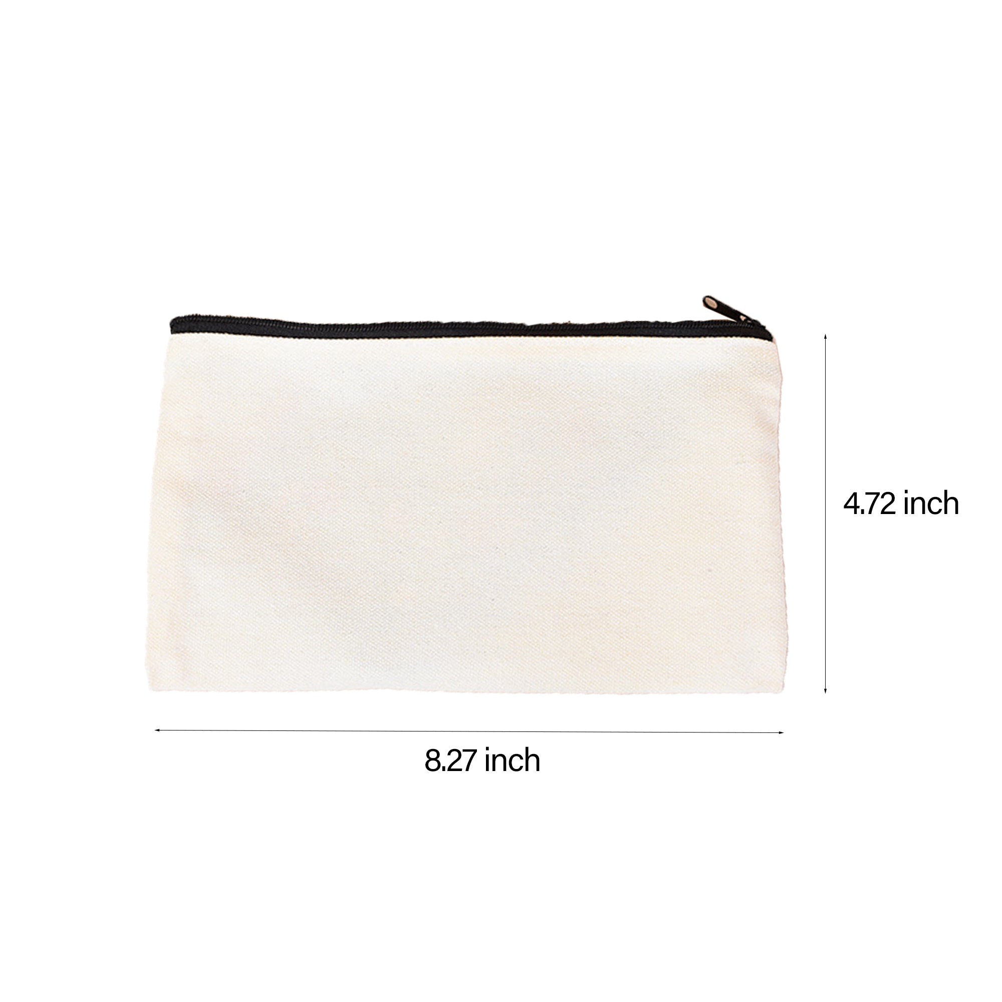 Zipper Blank Canvas Bag Pencil Pouch