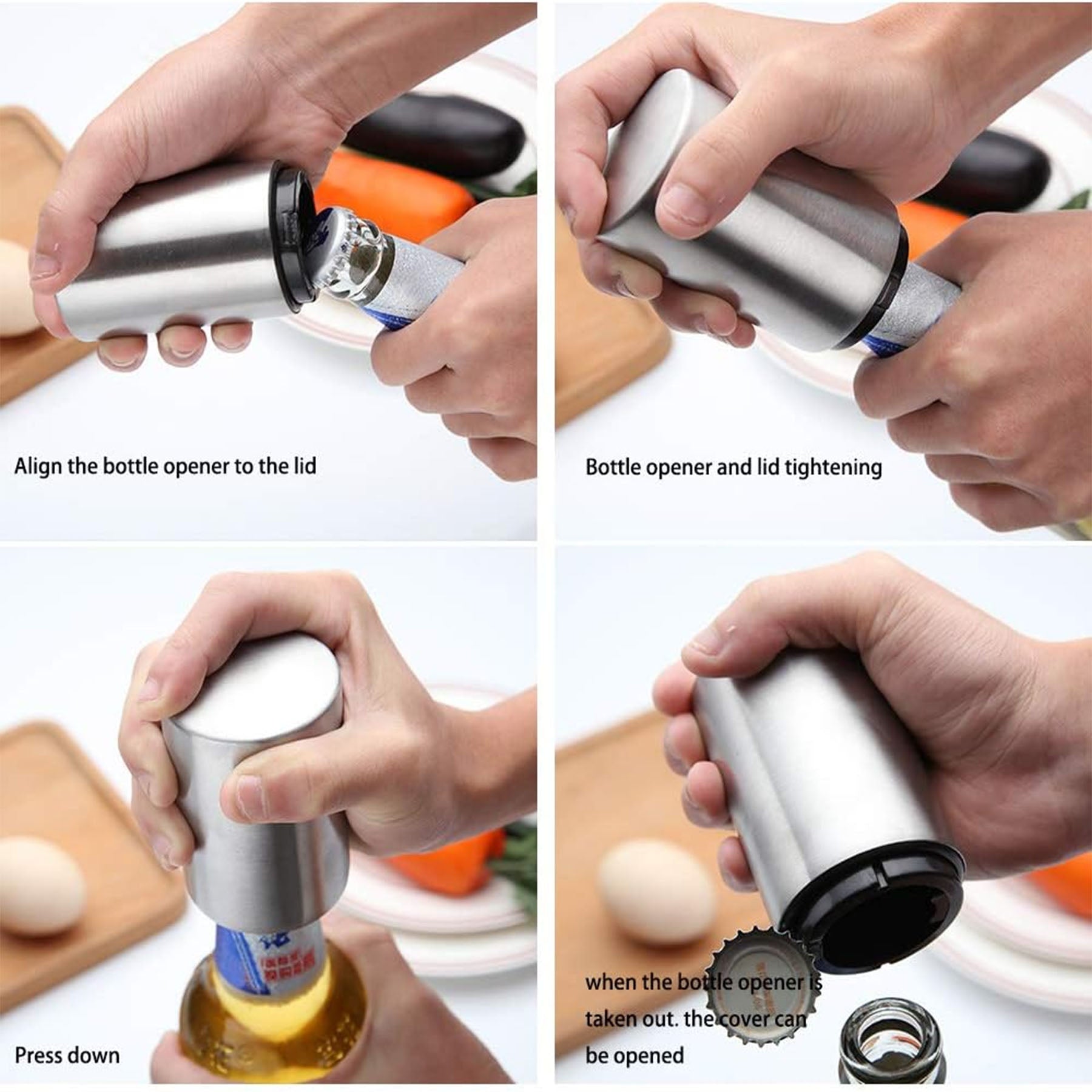 Stainless Steel Automatic Bottle Openers