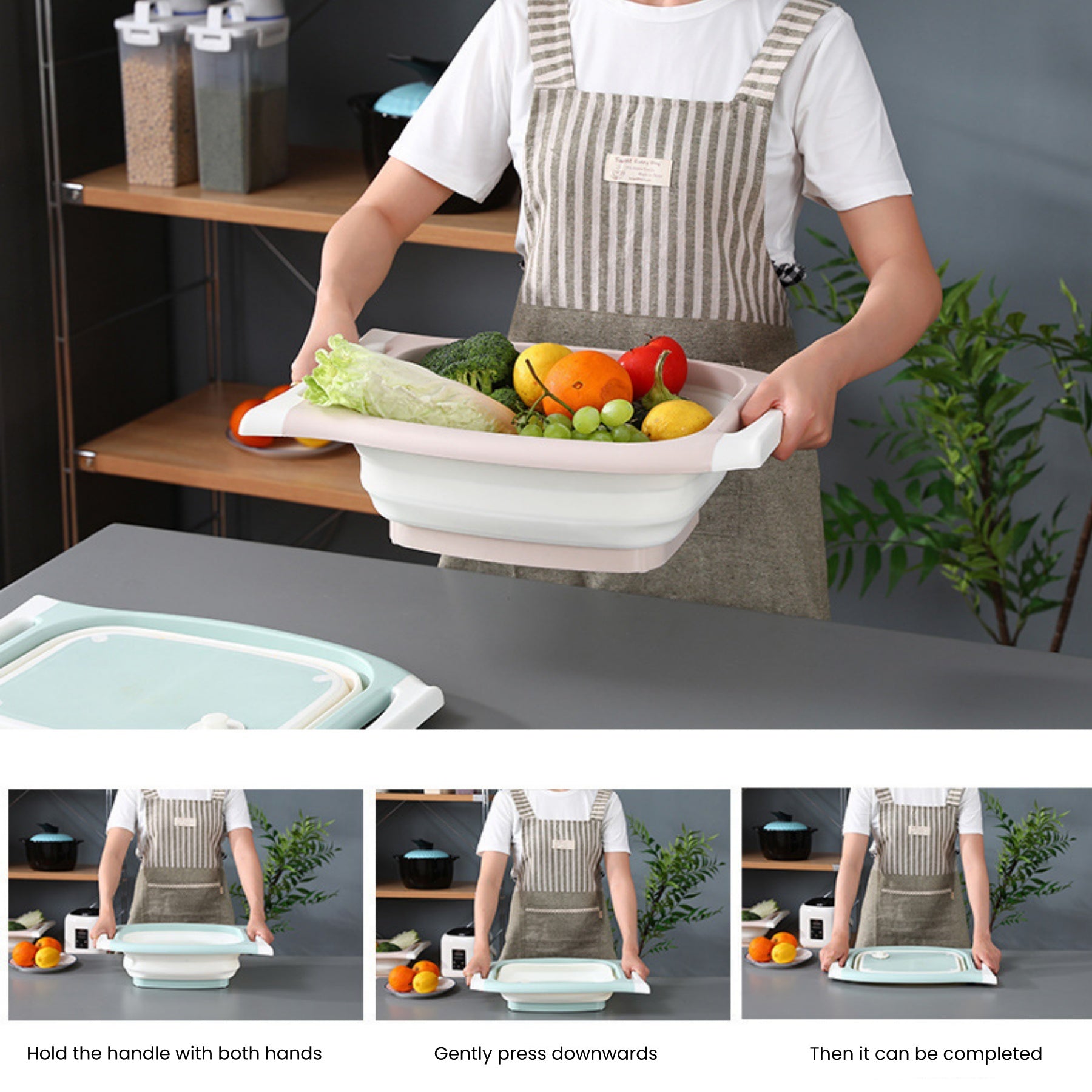 Multi-functional Foldable PP Cutting Board