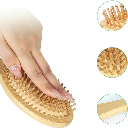 Bamboo Wooden Massage Hair Brush Comb