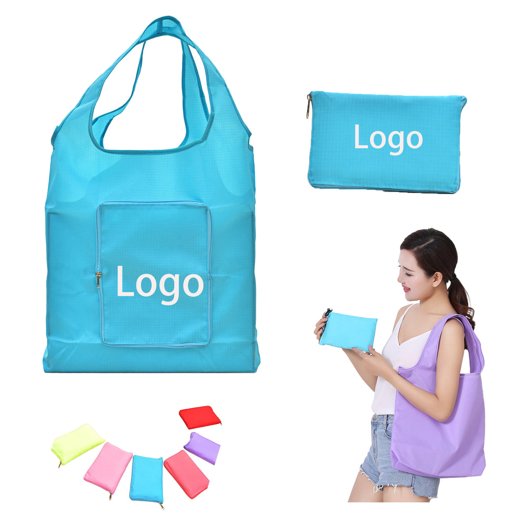 Zippered Oxford Water-Resistant Shopping Bag