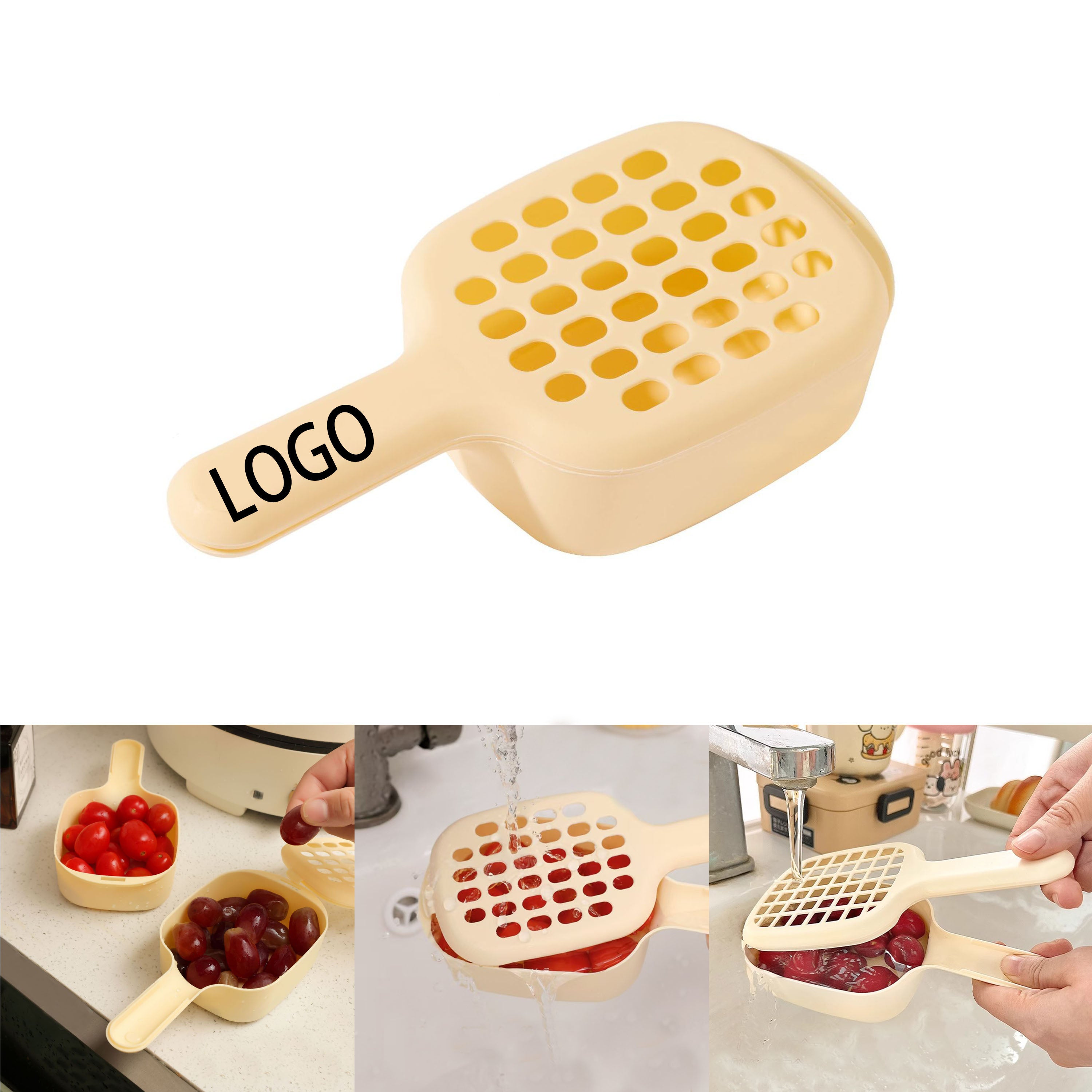 Mini Handheld Household Fruit Washing Water Filter Basket