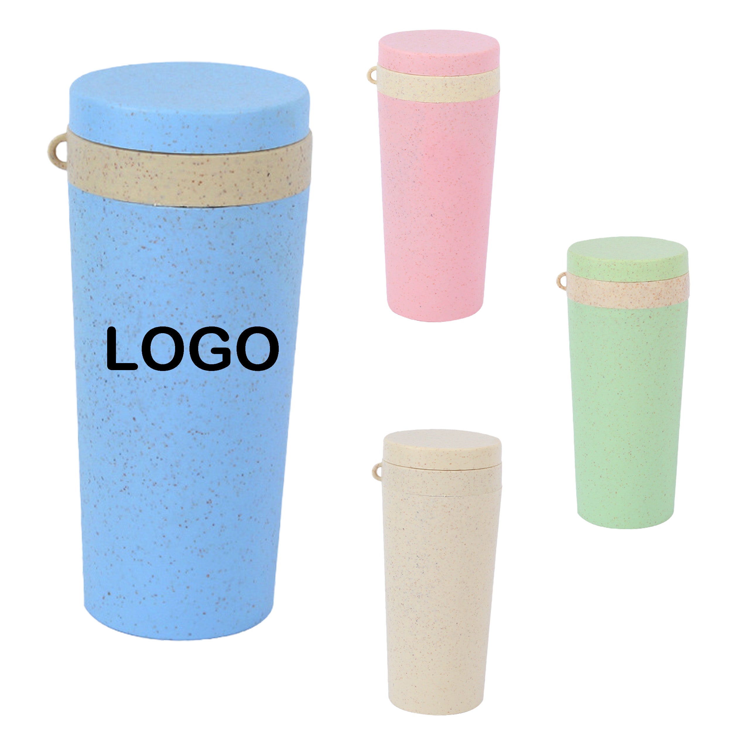 11oz Wheat Straw Sports Carry Mug
