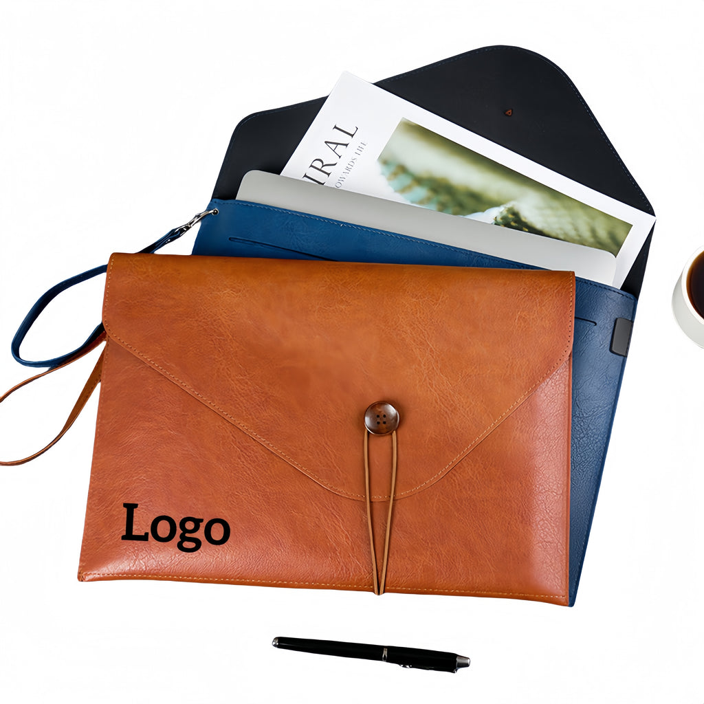 A4-Sized Pu Leather Document Portfolio