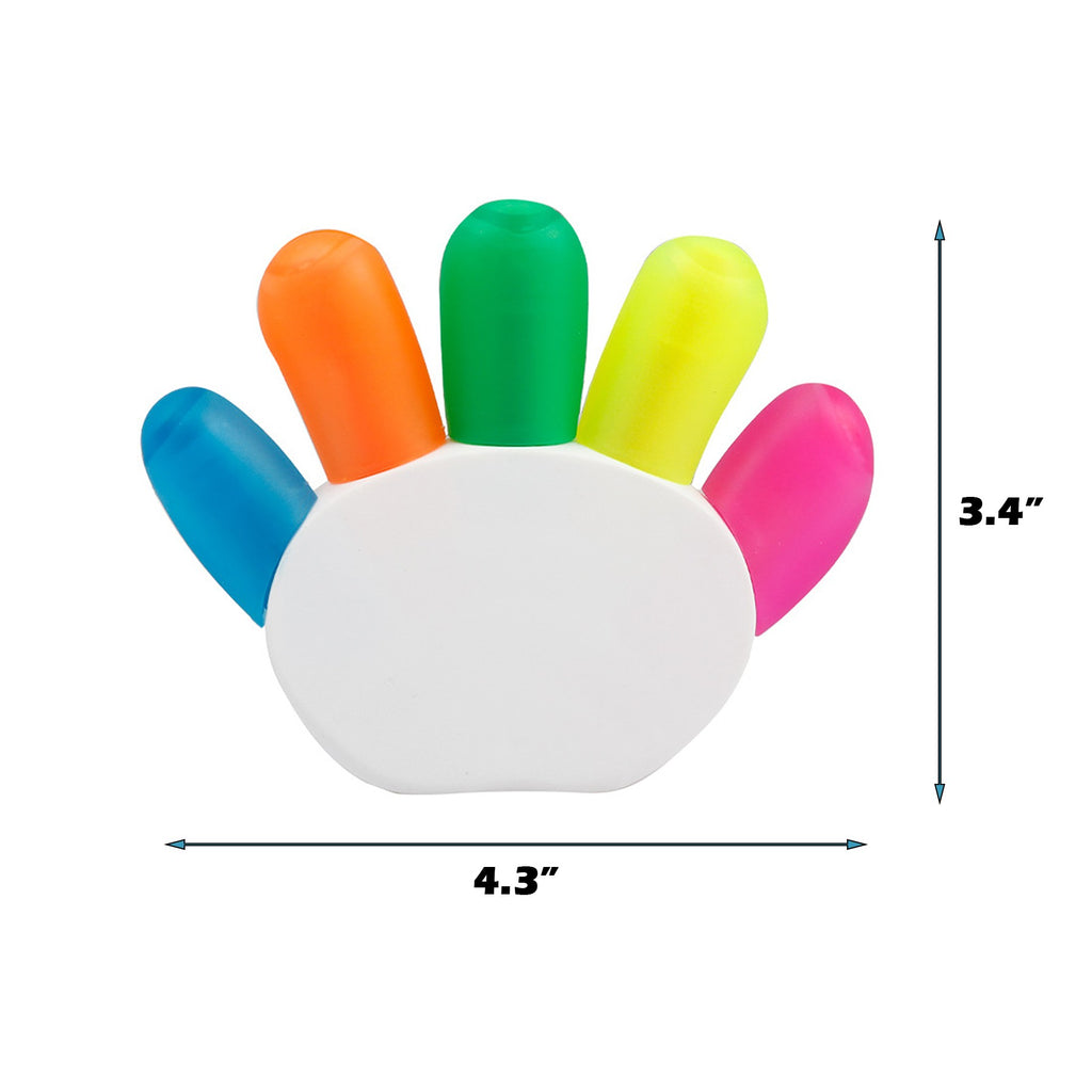 High Five Hand-Shaped Highlighter Multi-Color Set
